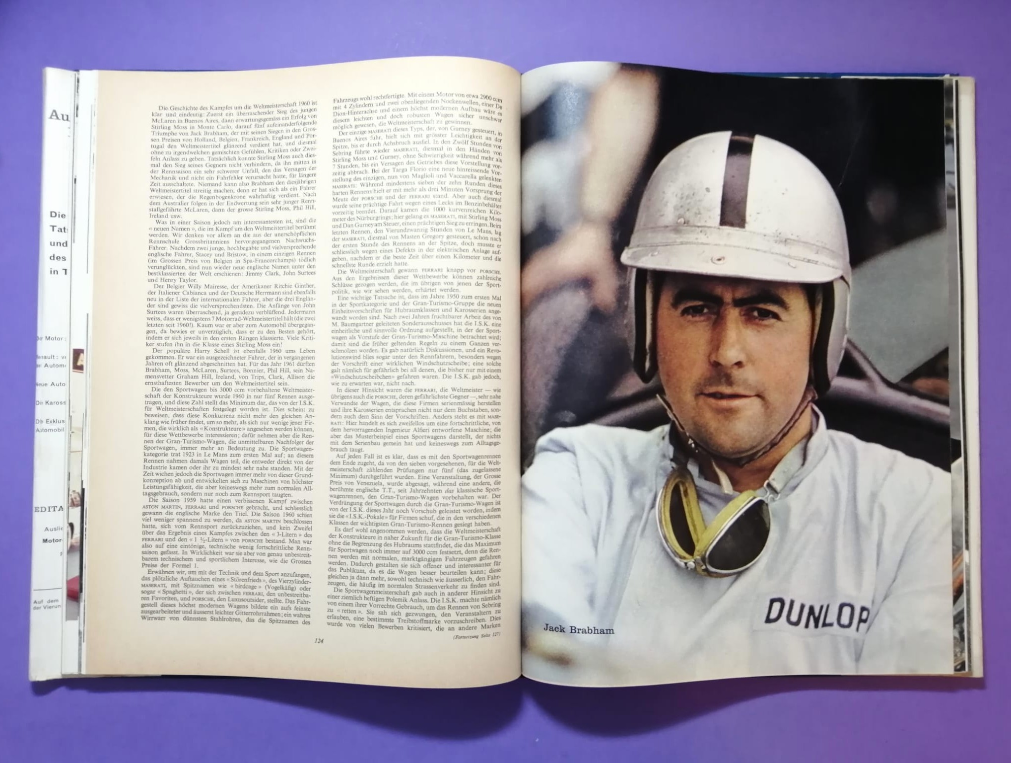 RARITÄT! sehr altes Buch, Auto Jahr 1960-1961 Nr.8, Alfa, Fiat 600, Ferrari Tipo 850,.. Formel 1, LeMans,.. Jack Brabham, John Surtess,..