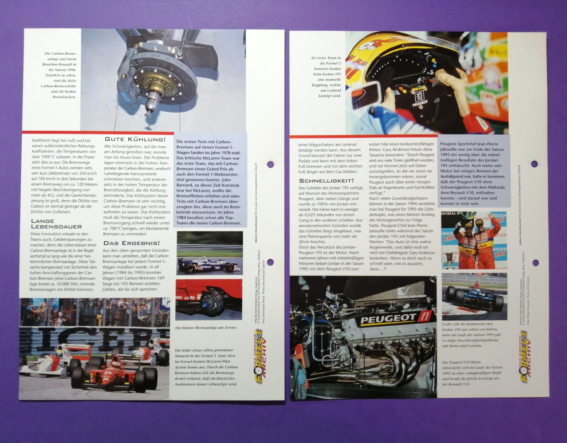 7 Stück alte Folder, Jordan, Formel 1 Grand Prix Team 1995-1997, M. Brundle, R. Barrichello, E. Irvine, R. Schumacher