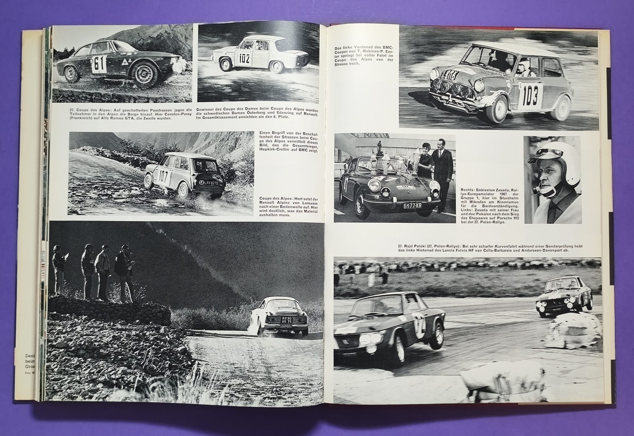 altes Buch, Auto Jahr 1967-1968, Nr. 15, Alfa, BMW, Lotus, Ferrari, Mini, Ford GT40.. Formel 1, LeMans, Rallye,.. Jochen Rindt, Brabham, Clark, Hill,..