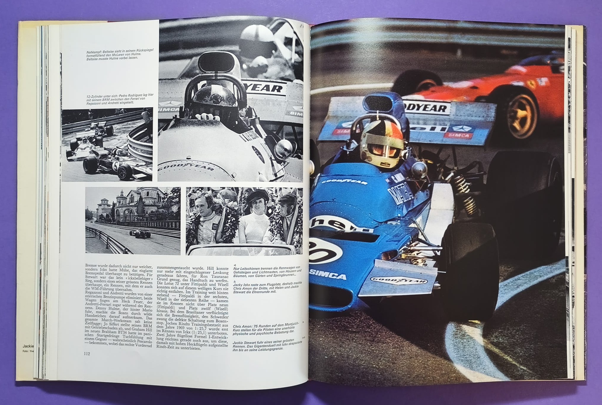 altes Buch, Auto Jahr 1971-1972, Nr. 19, Alfa Sud & Tipo 33, Alpine 110 & 310, BMW, Citroen, Lamborghini Miura, Lotus, Ferrari, Matra, Monteverdi, Porsche 917,.. Formel 1, 2, LeMans, Rallye, Indy Car, CanAm,.. Cevert, Stewart, Siffert, Peterson,..
