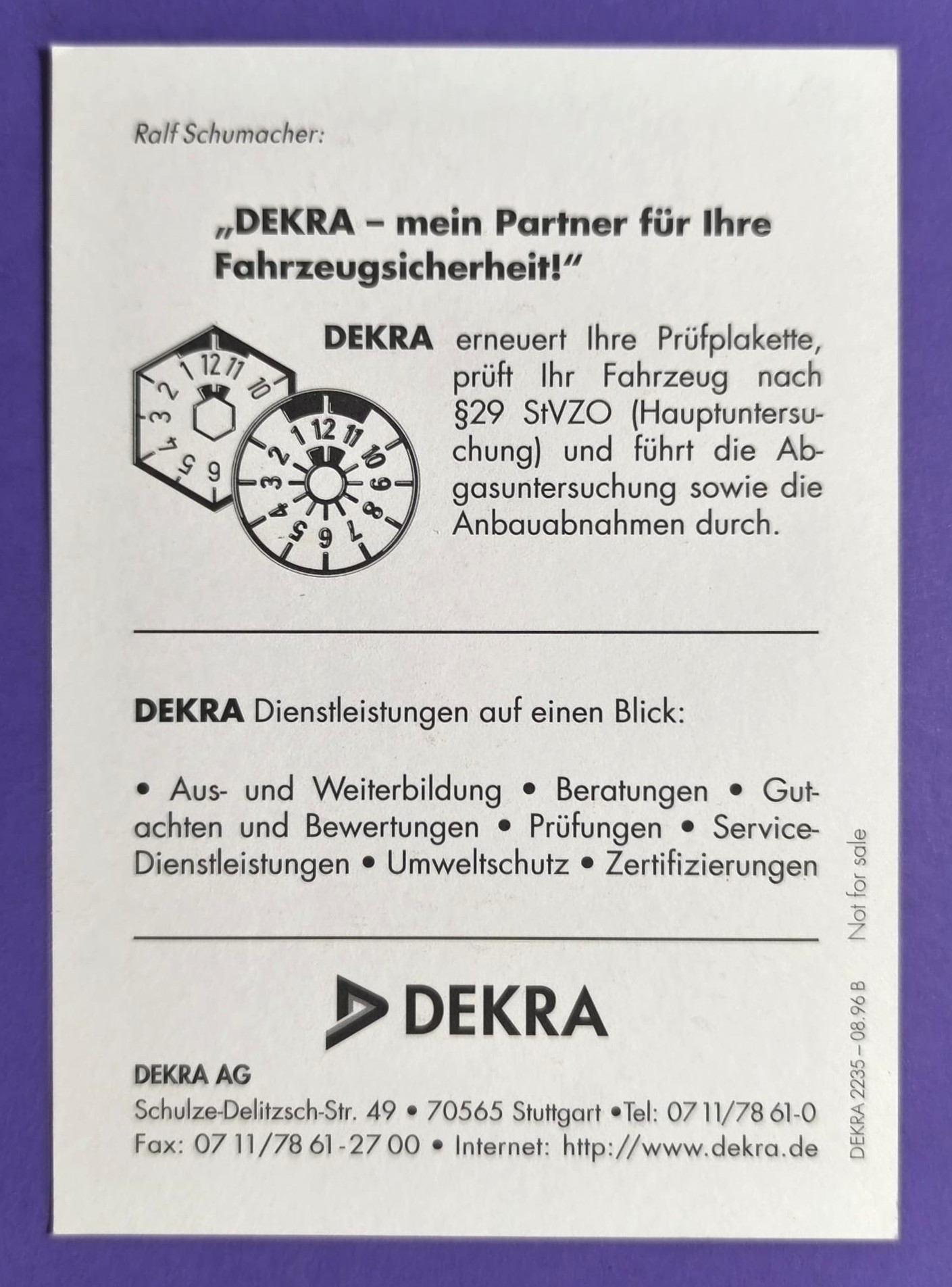 alte Autogrammkarte, Ralf Schumacher, Meister Formel Nippon Japan 1996, 11x15cm
