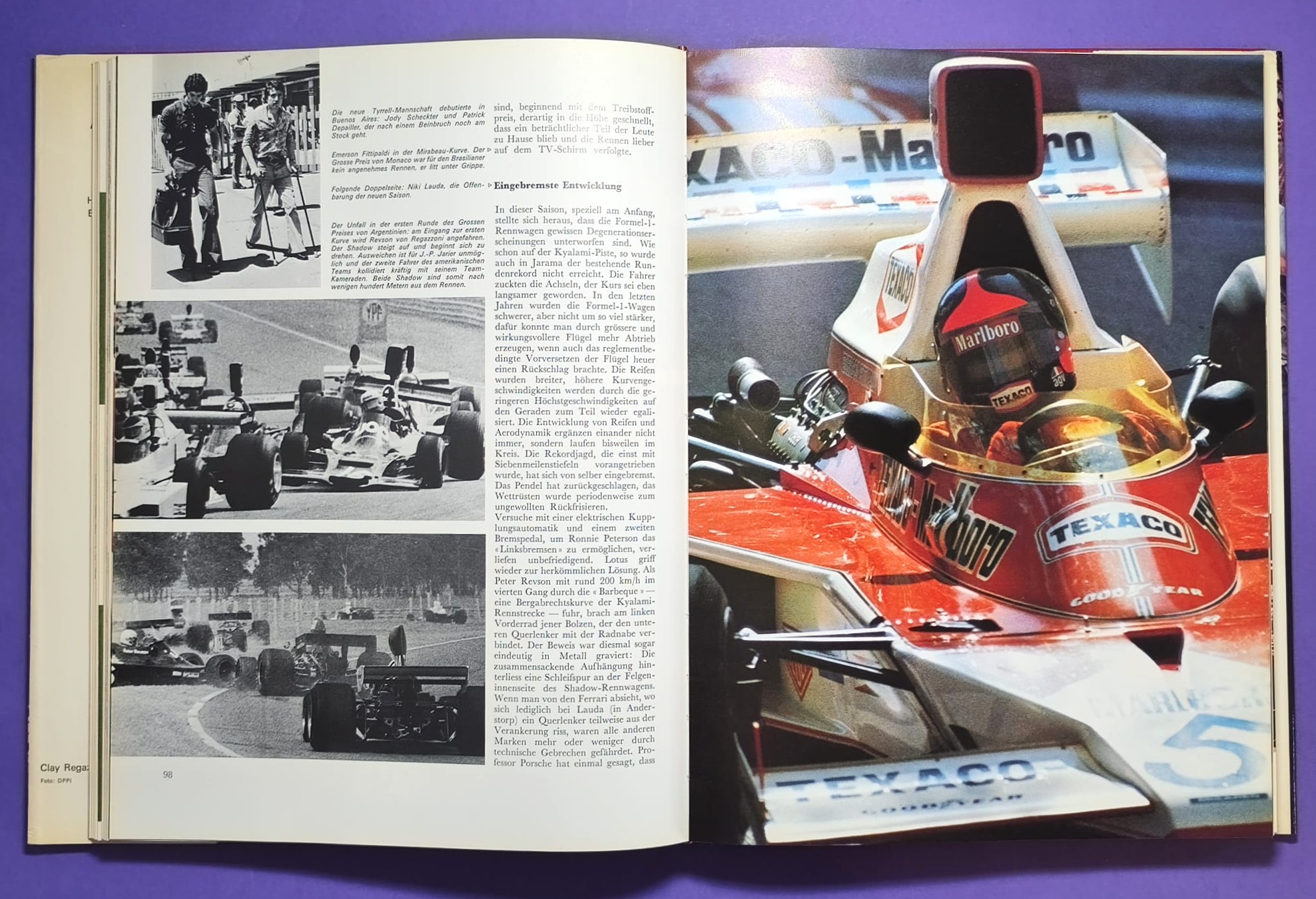altes Buch, Auto Jahr 1974-1975, Nr. 22, Lancia Stratos, Renault R5, Audi Coupe Studie,.. Formel 1, LeMans, Rallye, Tourenwagen,.. BMW, Ford Zakspeed, Lotus, Niki Lauda Ferrari, Matra, Porsche,..