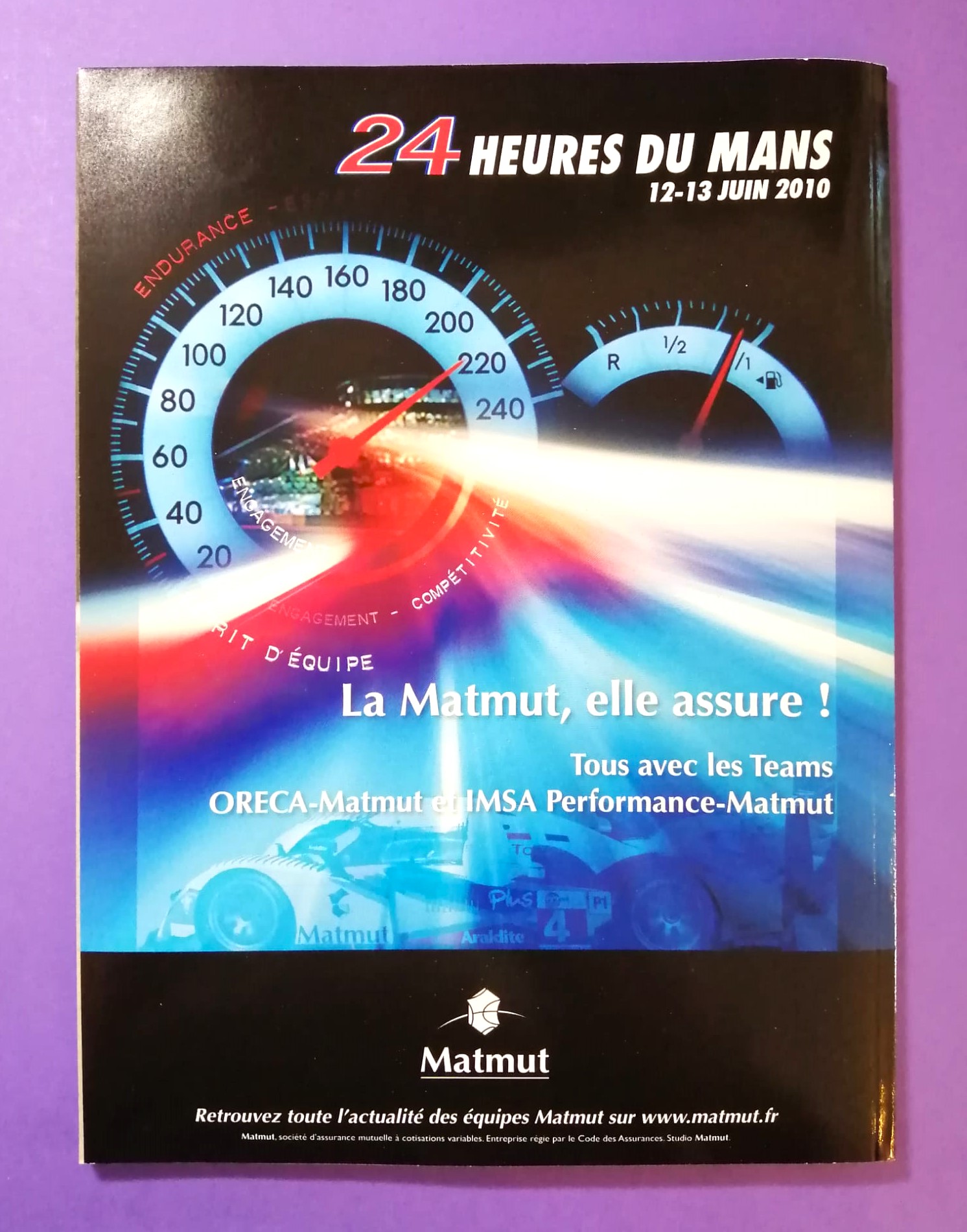Offizielles Rennprogramm, 24h LeMans 2010, Audi, Peugeot 908 HDi, Alexander Wurz,.. mit Rennplakat