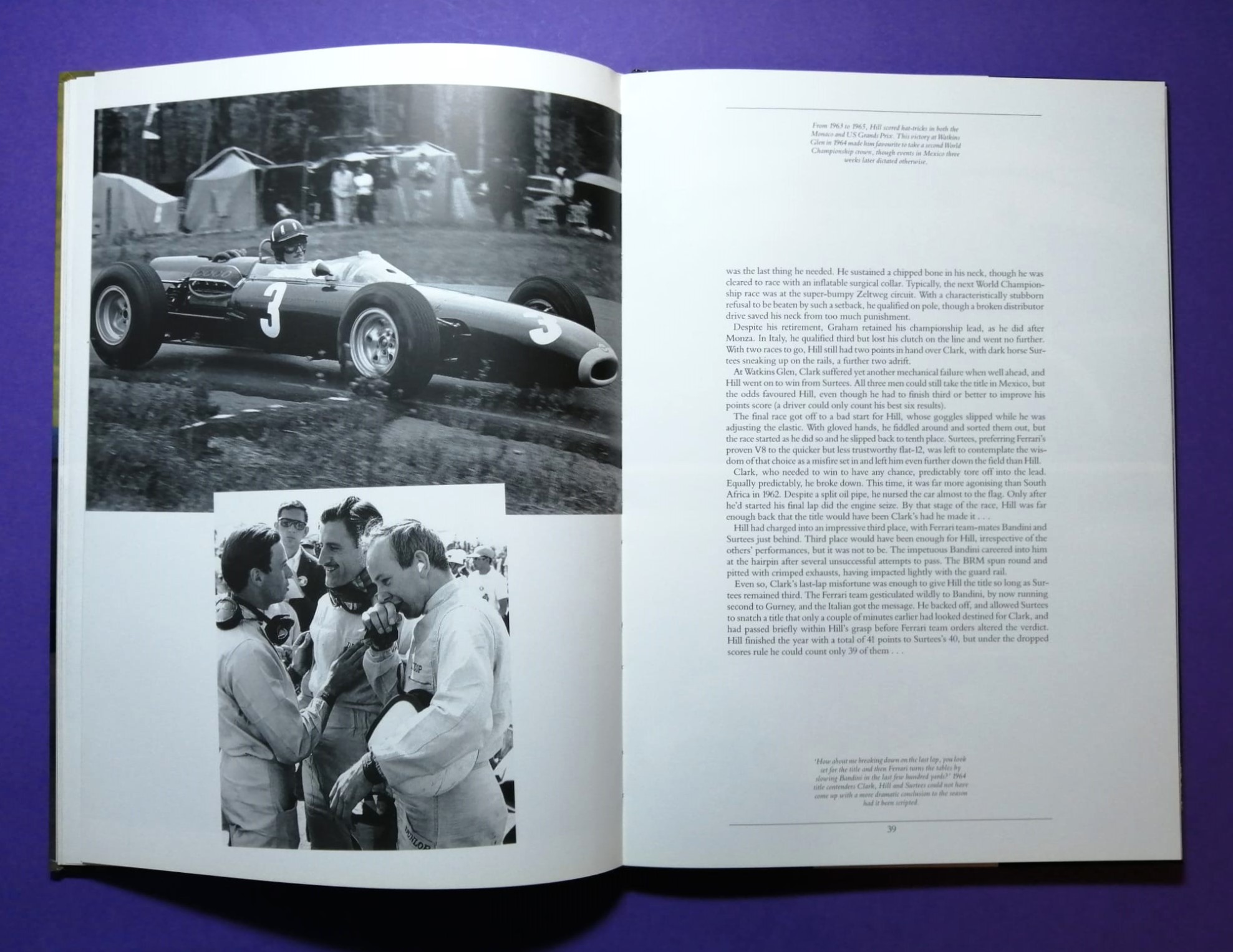 altes Buch, Graham Hill, Formel 1 Grand Prix Weltmeister, BRM, Lotus,.. Englisch!