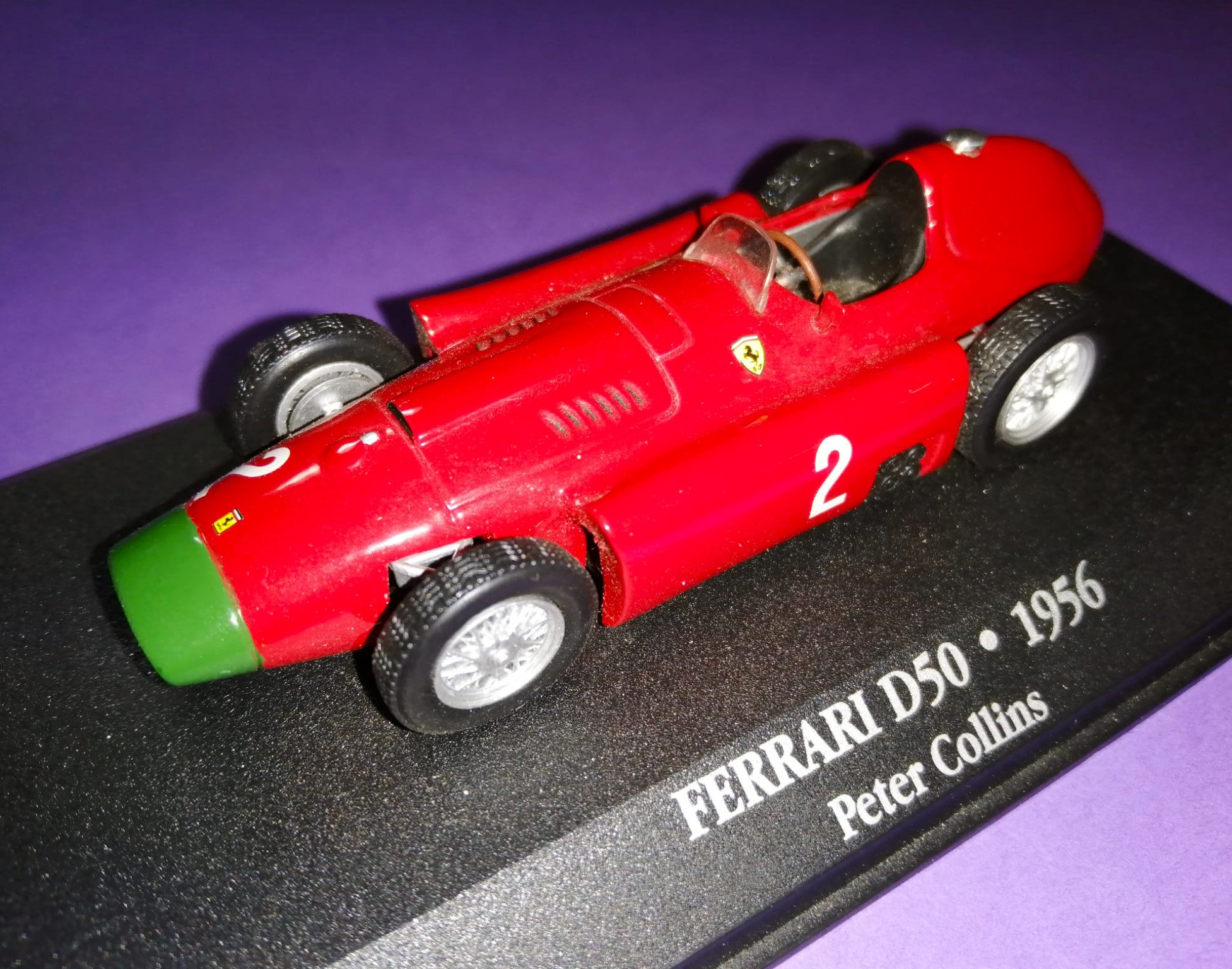 Modellauto 1:43, Peter Collins, Ferrari D50, Formel 1 Grand Prix 1956, in Original Karton.