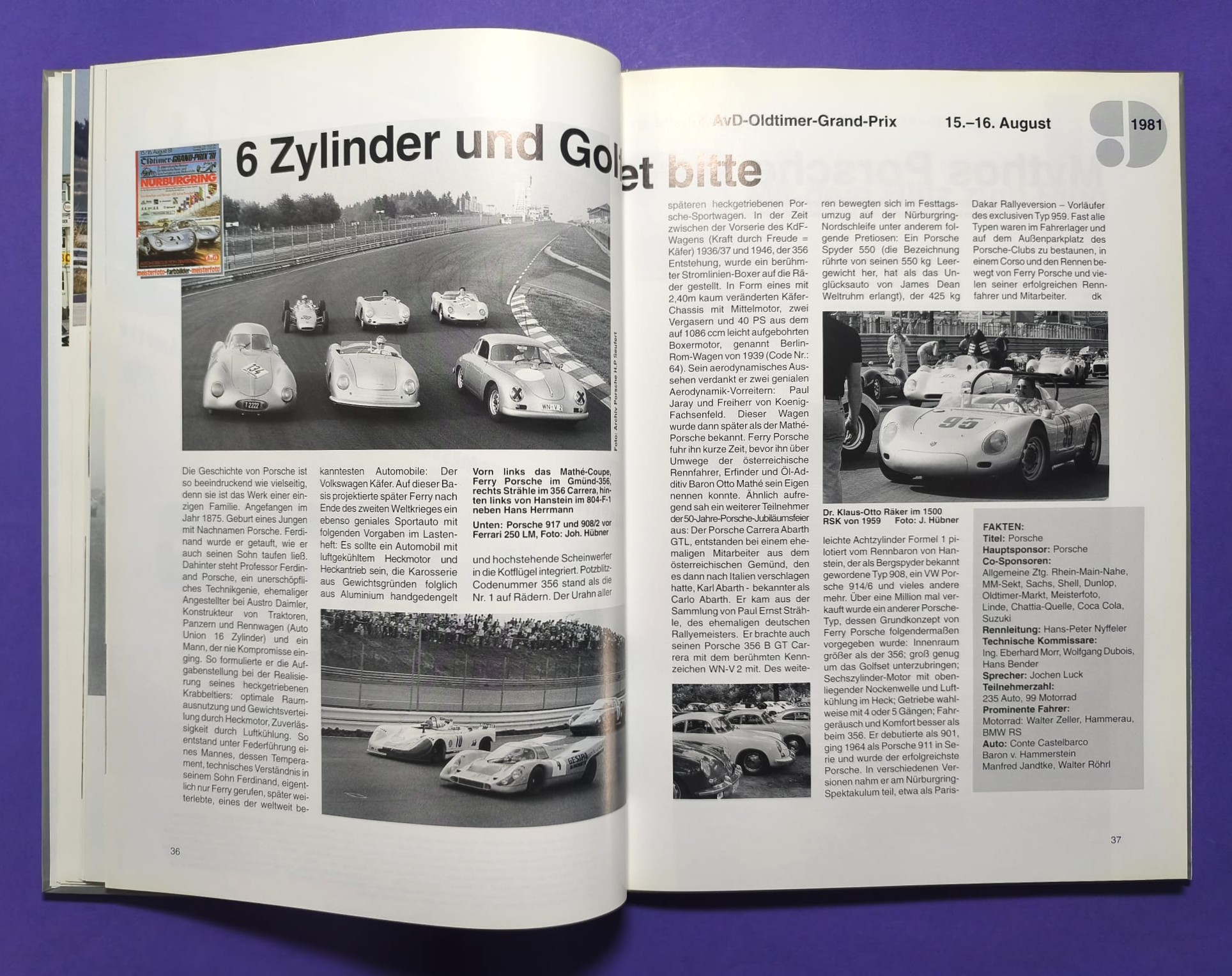 altes Buch, 25 Jahre AvD Oldtimer Grand Prix Nürburgring