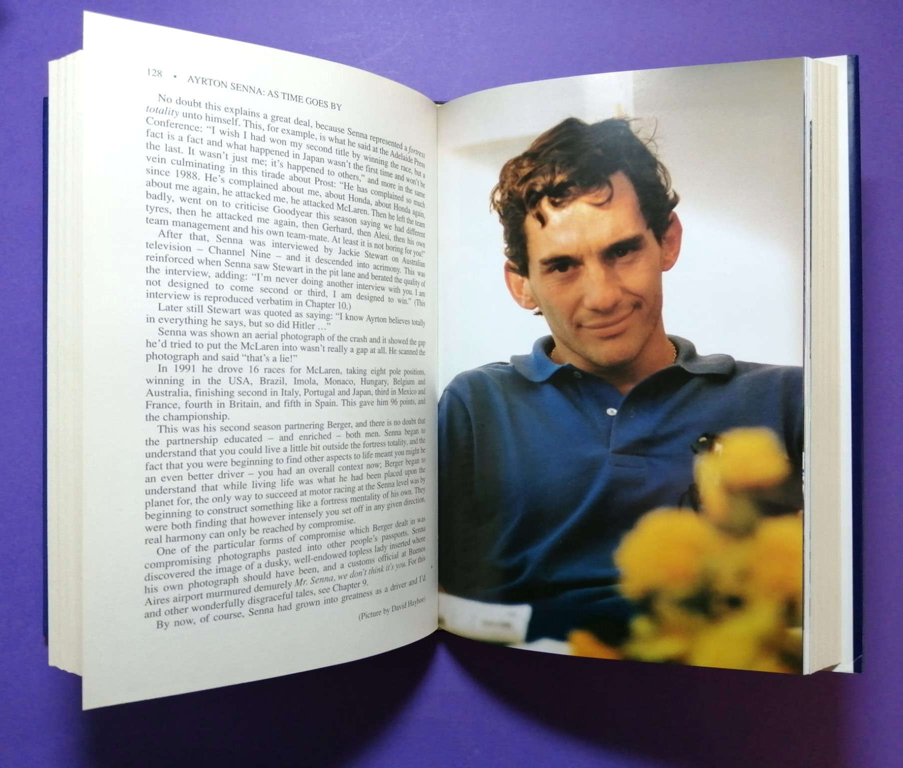 altes Buch, Ayrton Senna, As time goes by, Formel 1 Grand Prix Weltmeister, McLaren, 304 Seiten, ENGLISCH!!