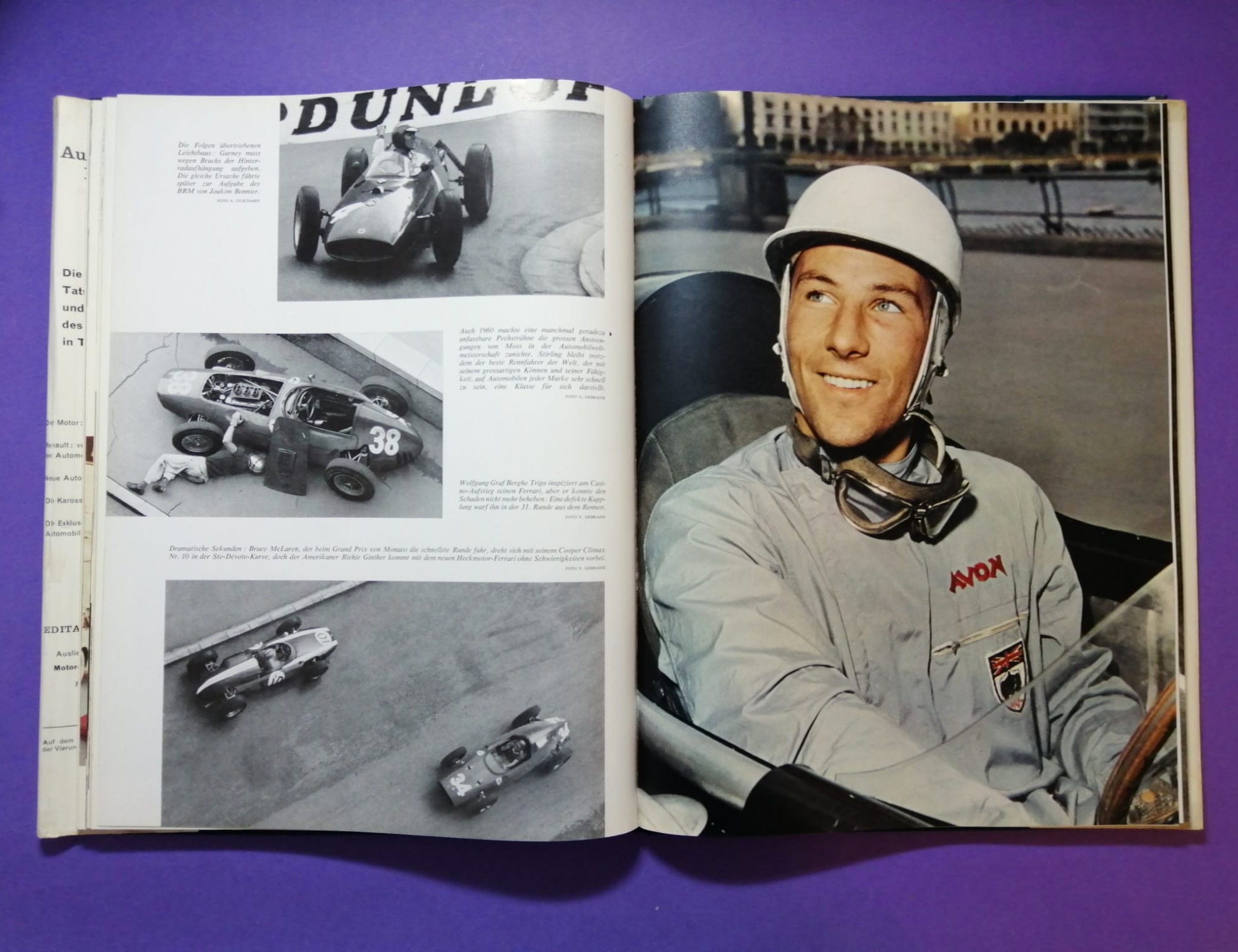 RARITÄT! sehr altes Buch, Auto Jahr 1960-1961 Nr.8, Alfa, Fiat 600, Ferrari Tipo 850,.. Formel 1, LeMans,.. Jack Brabham, John Surtess,..