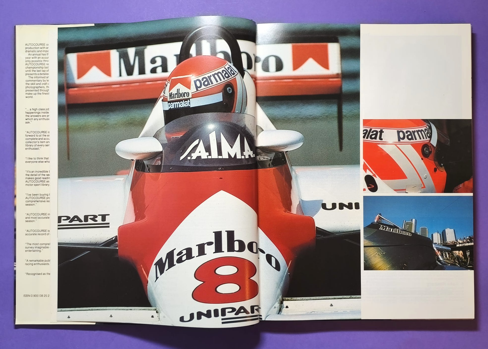 altes Buch, Autocourse 1983-84, Motorsport, Formel 1, 2, Sportwagen WM, Piquet, Lauda, Prost, Rosberg, Angelis,.. Martini Lancia,.. Österreichring,.. ENGLISCH! 