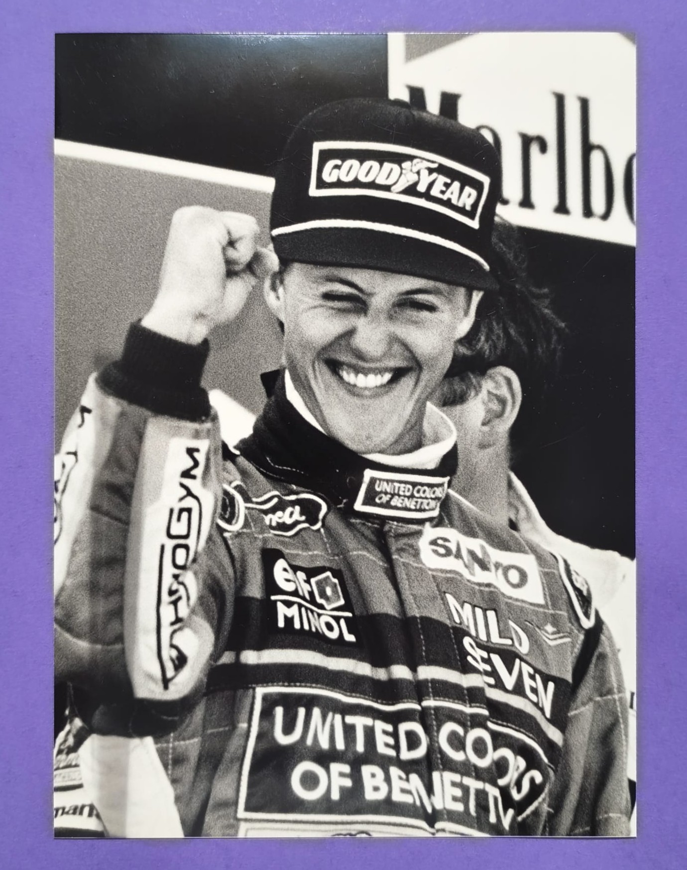 altes Pressefoto, Michael Schumacher, Benetton Ford, Formel 1 Grand Prix 1994, 16x22cm
