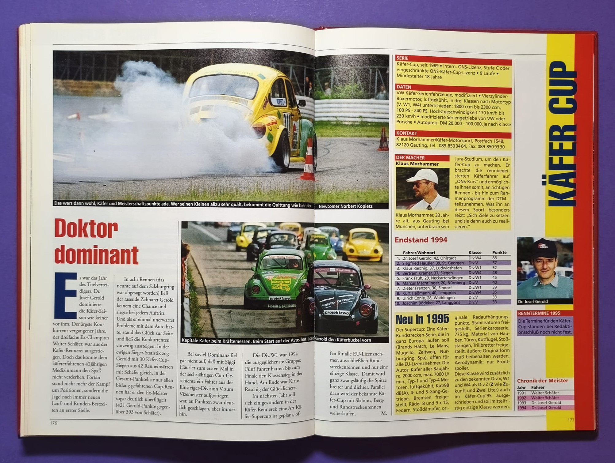 altes Jahrbuch, Rennreport 1994, Formel 1, Senna, Schumacher, Ratzenberger, DTM, Alfa 155, Opel Calibra, STW, BMW, 24h LeMans,..
