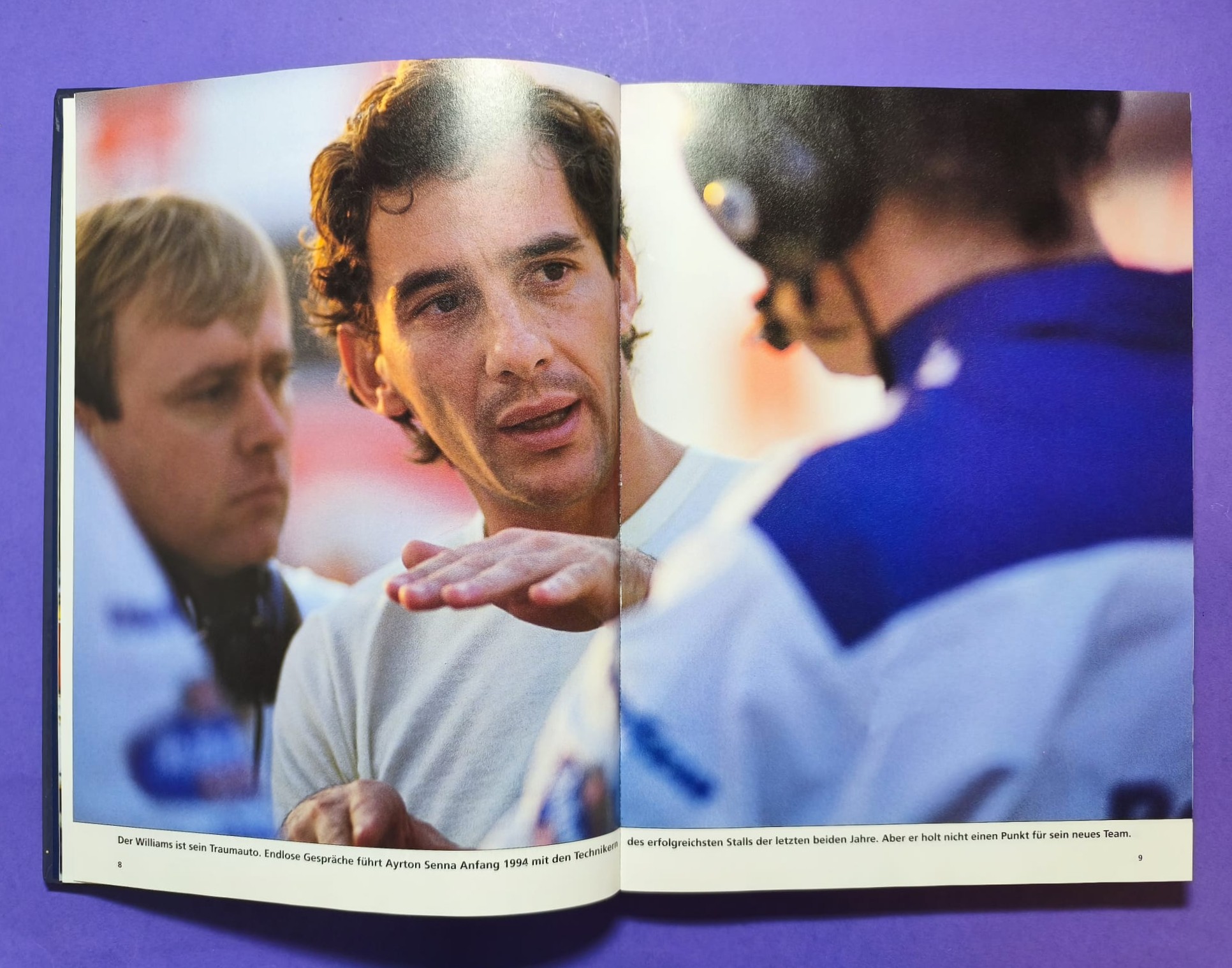 altes Buch, Ayrton Senna, Leben am Limit, Formel 1 Grand Prix Weltmeister 1988, 1990, 1991, McLaren Honda