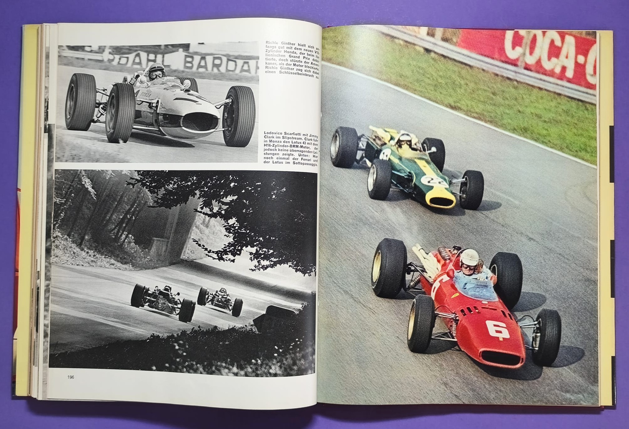 altes Buch, Auto Jahr 1966-1967, Nr. 14, Ferrari, Ford GT40, Porsche, Lamborghini Miura,.. Formel 1, LeMans, Rallye, Mille Miglia,.. Jochen Rindt, Brabham, Clark, Hill,.. 