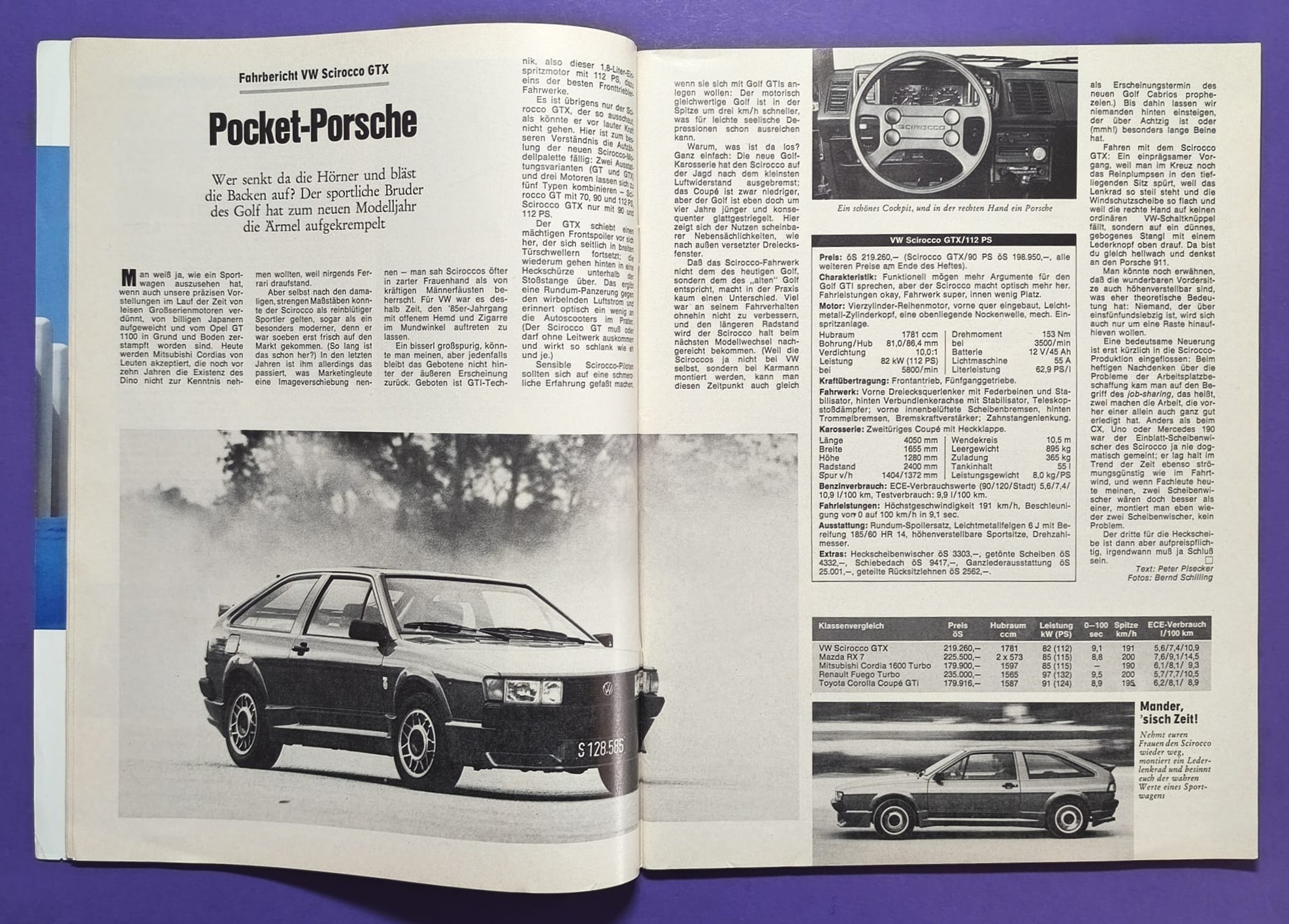 alte Auto Revue Zeitschrift Magazin, Heft, 12/1984, 16 Seiten Sonderteil Jänner Rallye Freistadt, Audi Quattro, Franz Wittmann, Testberichte Saab 900 Turbo 16, VW Scirocco GTX