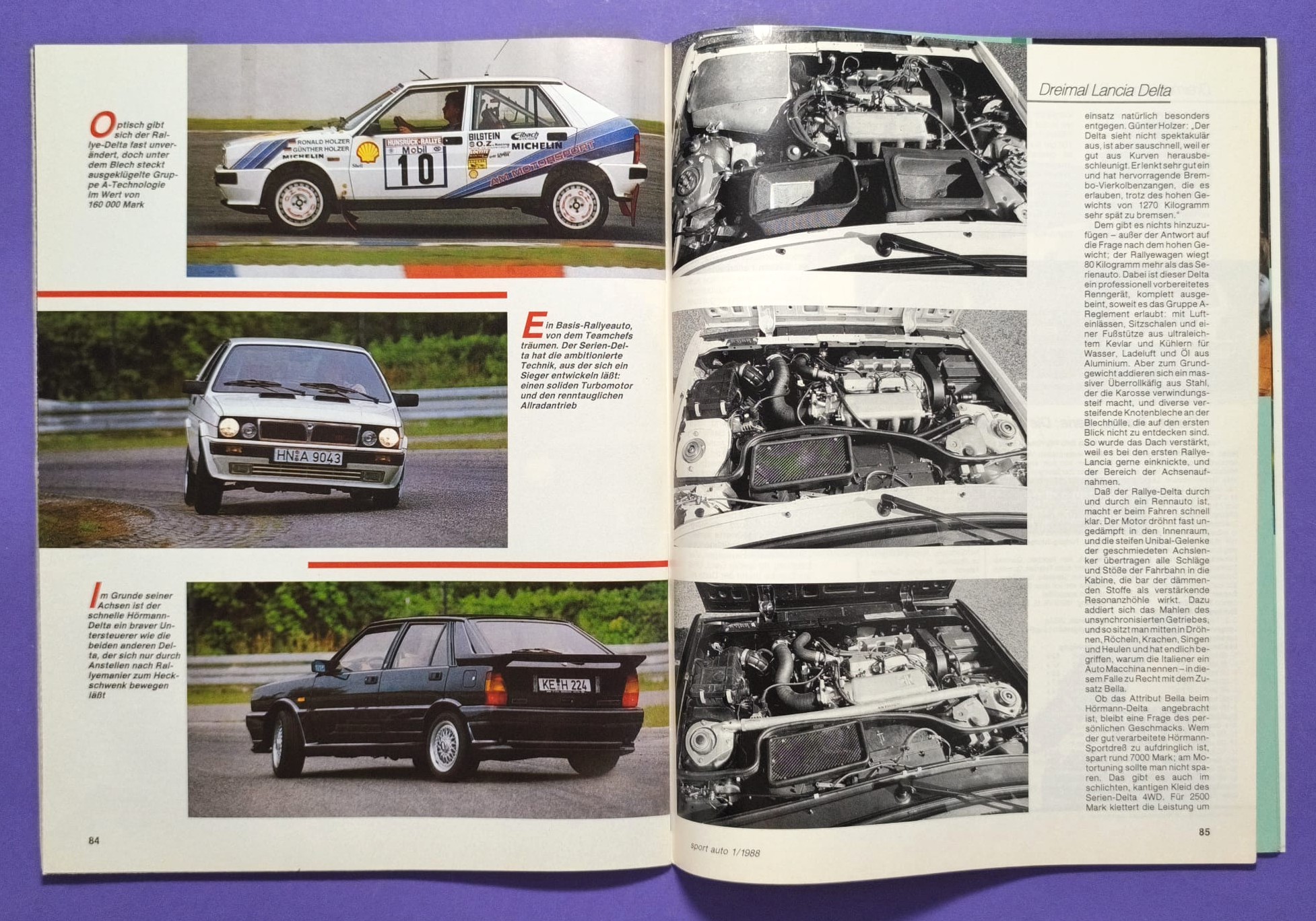alte Zeitschrift Magazin Heft Sport Auto, 1/1988, Zakspeed Formel 1 Grand Prix, Formel 3 Macau, Testbericht Lancia Delta,..