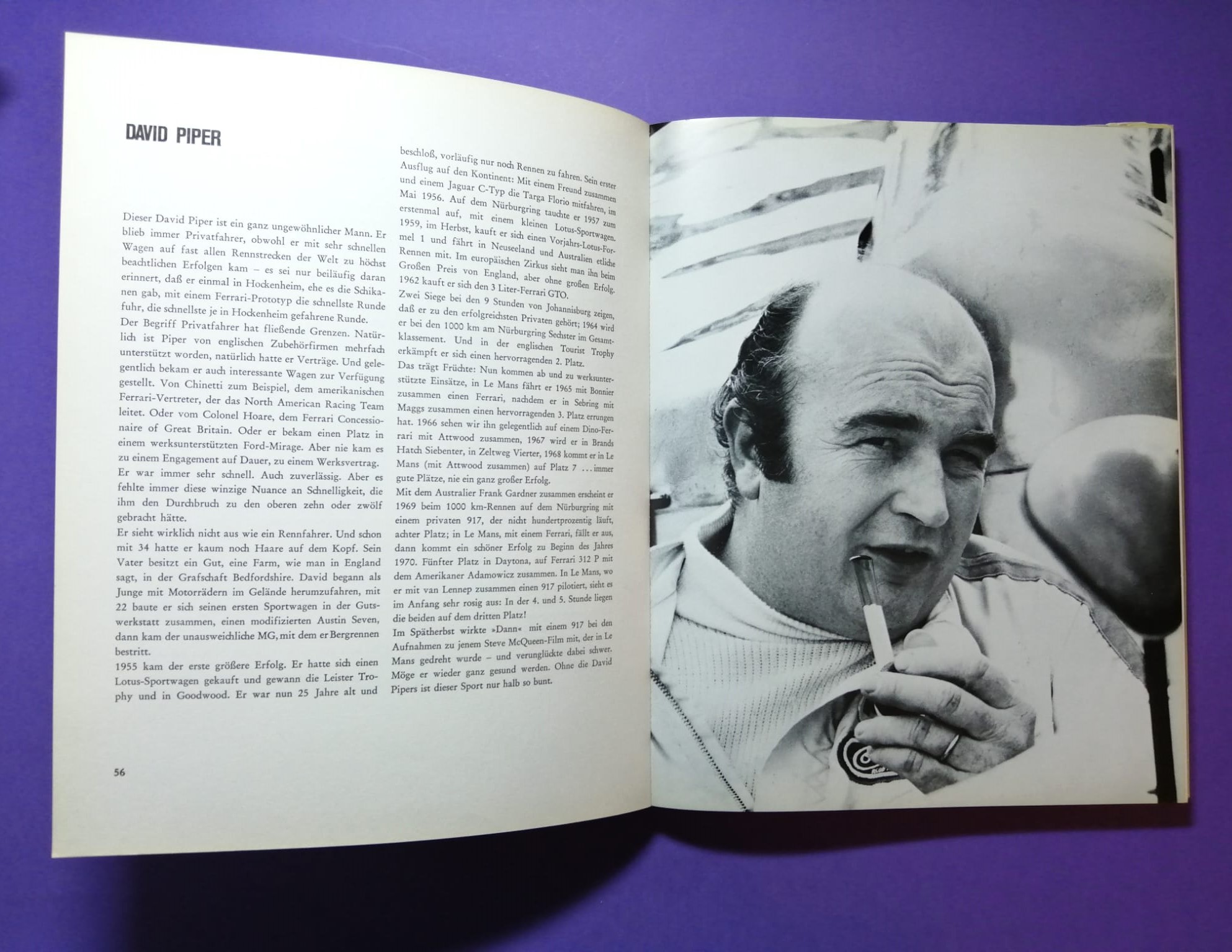 altes Buch, Rennfahrer, Formel 1 Grand Prix, Jochen Rindt, Bonnier, Chiron, Clark, Cevert, Chapman, Piper, Peterson, Siffert, Trips,..