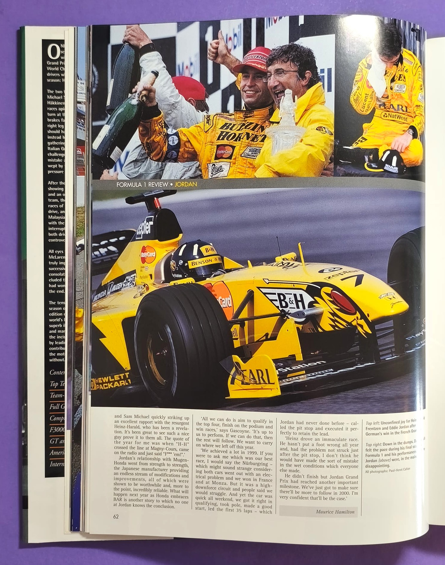 altes Motorsport Jahrbuch Autocourse 1999-2000, Formel 1, 3000, 3, Alex Zanardi, Schumacher, Häkkinen, Hill, Button,.. Ferrari, ProstGP,.. A1-Ring Spielberg, US, LeMans, Tourenwagen Nissan Primera, Volvo,.. MGF Cup, ENGLISCH!