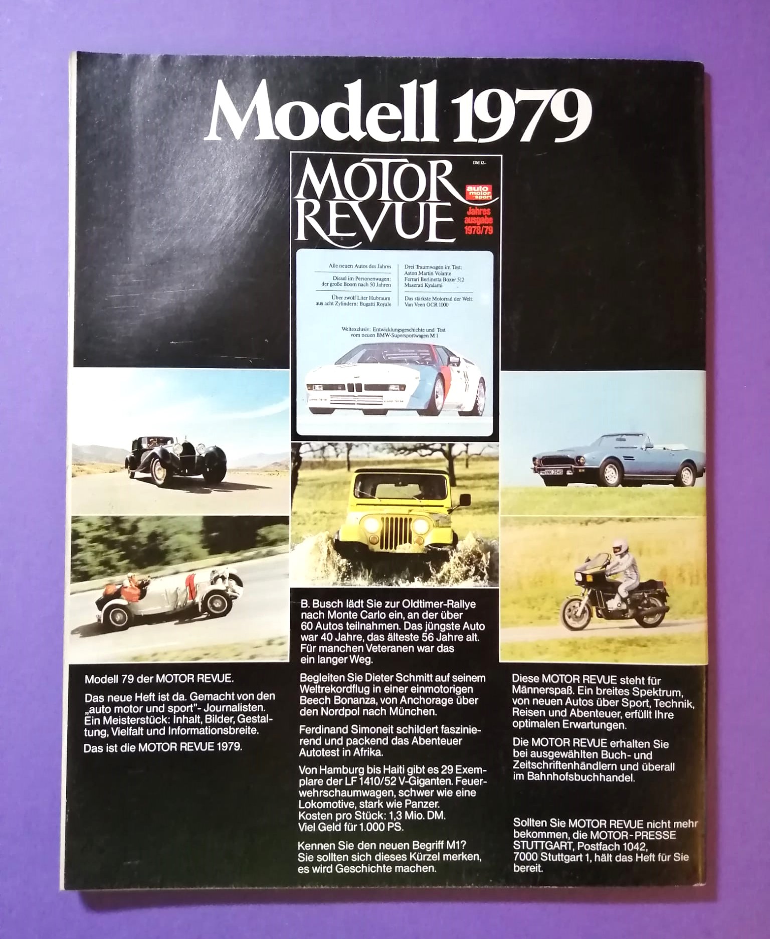 alte Zeitschrift Magazin Heft Sport Auto, 01/1979, Portrait Michele Mouton,.. mit Mittelposter Motocross