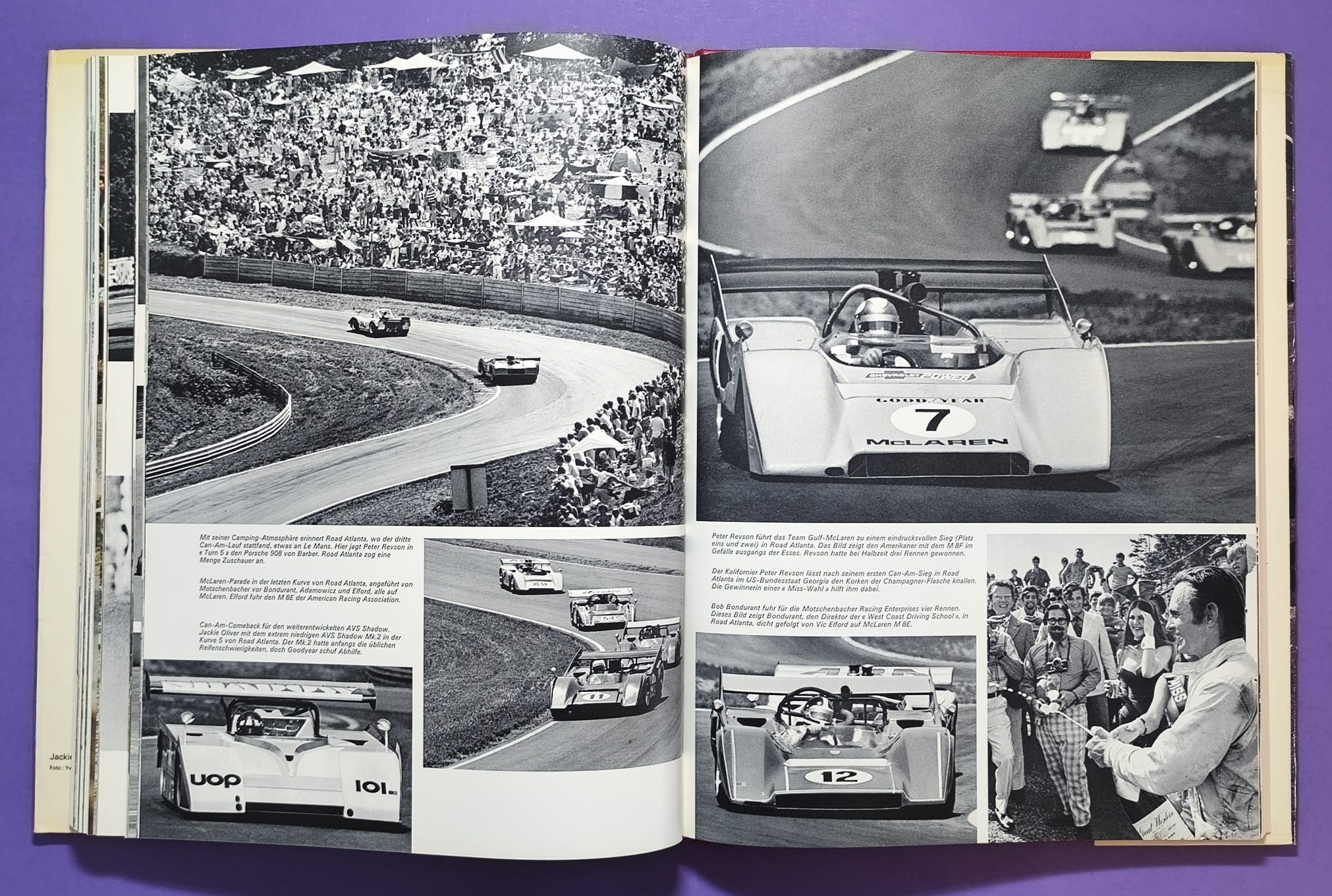altes Buch, Auto Jahr 1971-1972, Nr. 19, Alfa Sud & Tipo 33, Alpine 110 & 310, BMW, Citroen, Lamborghini Miura, Lotus, Ferrari, Matra, Monteverdi, Porsche 917,.. Formel 1, 2, LeMans, Rallye, Indy Car, CanAm,.. Cevert, Stewart, Siffert, Peterson,..