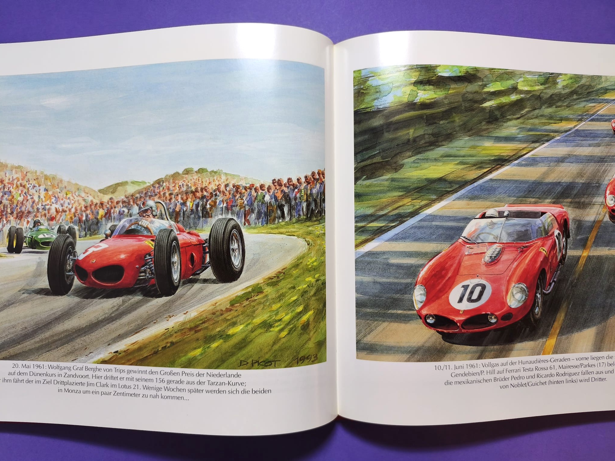altes Buch, Ferrari Renngeschichte, 1930-1997, Formel 1 Grand Prix, 24h LeMans,.. Trips, Lauda, Schumacher,... 