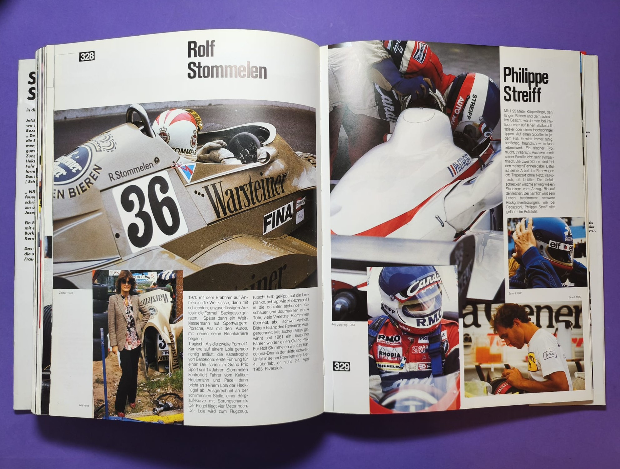altes dickes großes TOP Buch 180 Rennfahrer, Formel 1, 3, Indy, Nascar, Lauda, Berger, Gartner, Senna,.. 381 Seiten