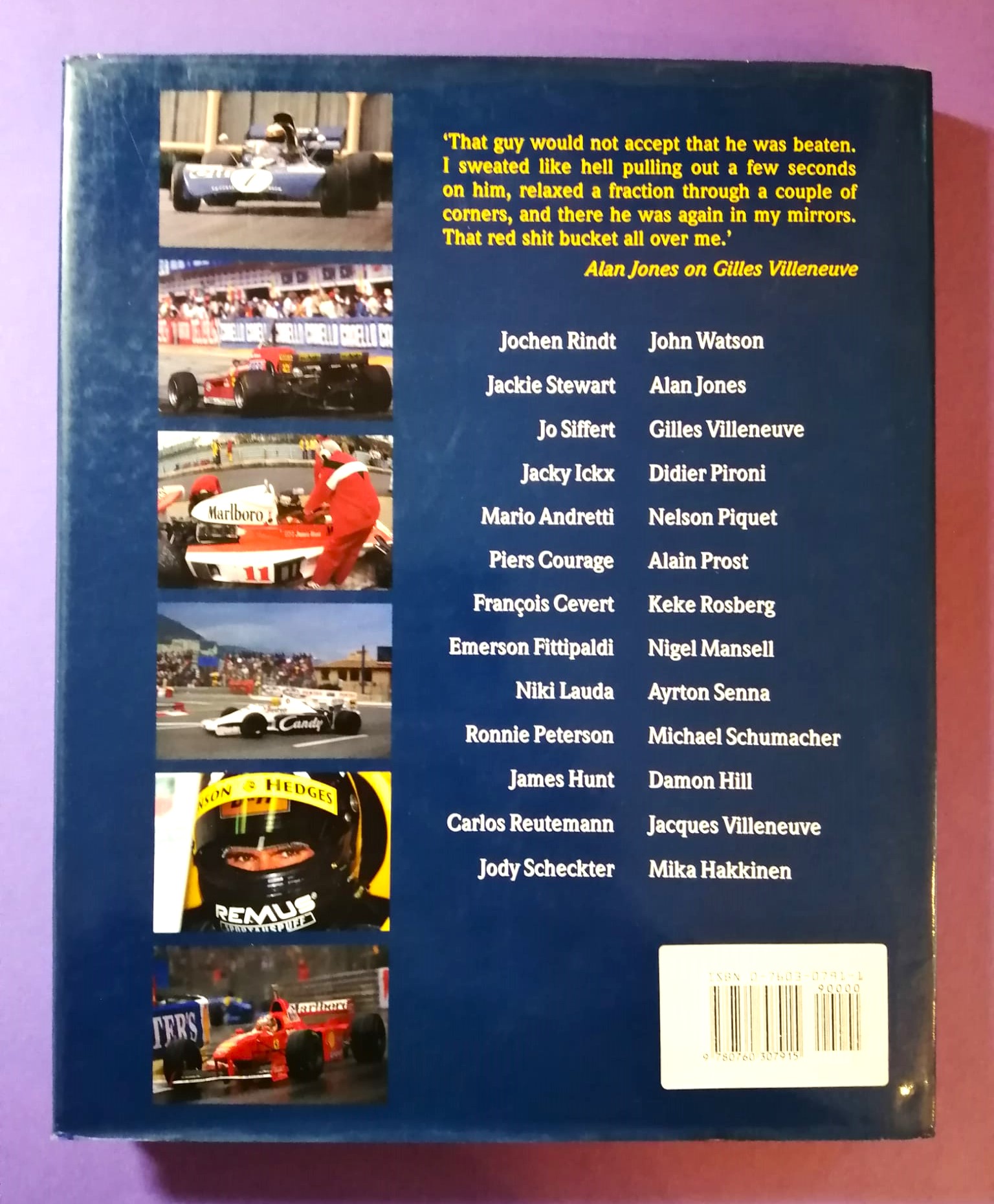 altes Buch, Racers 1969-2000, The Legends of Formula 1, Cevert, Rindt, Courage, Lauda, Hunt, Peterson, Pironi, Senna, Schumacher, Villeneuve,.. Englisch!