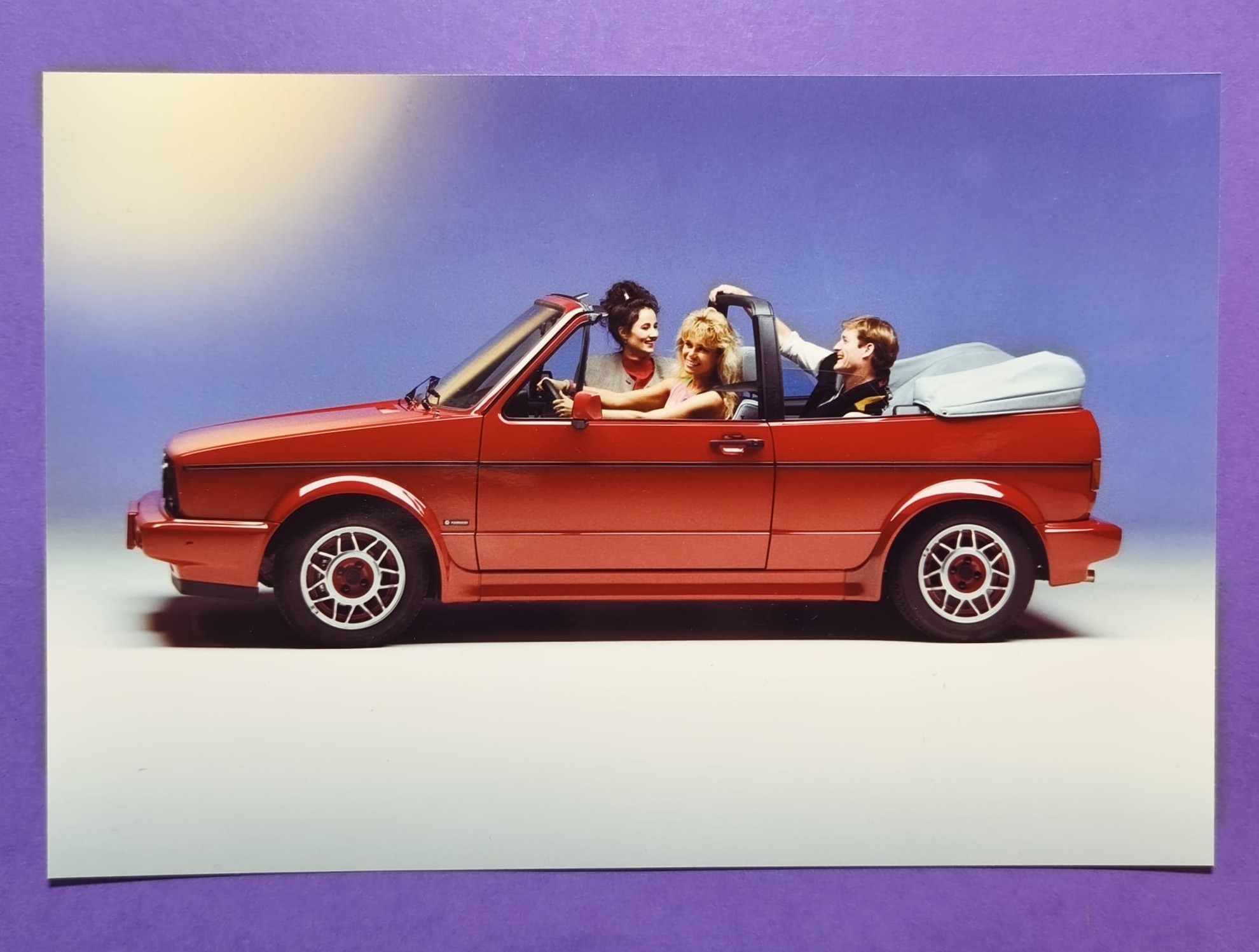 3 Stück alte Presse Werksfotos, VW Golf 1 Cabrio, 1979 bis 1993