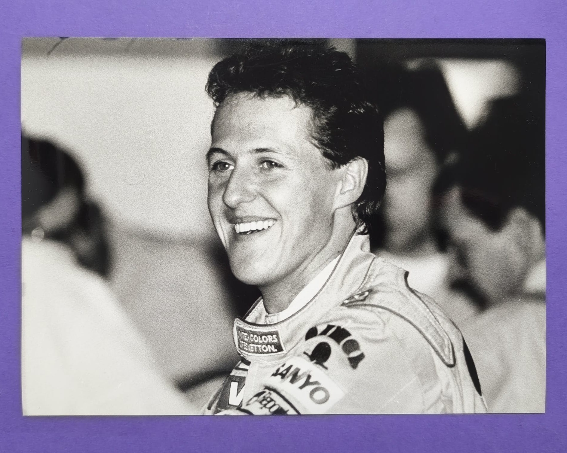 altes Pressefoto, Michael Schumacher, Benetton Ford, Formel 1 Grand Prix 1993, 16x22cm
