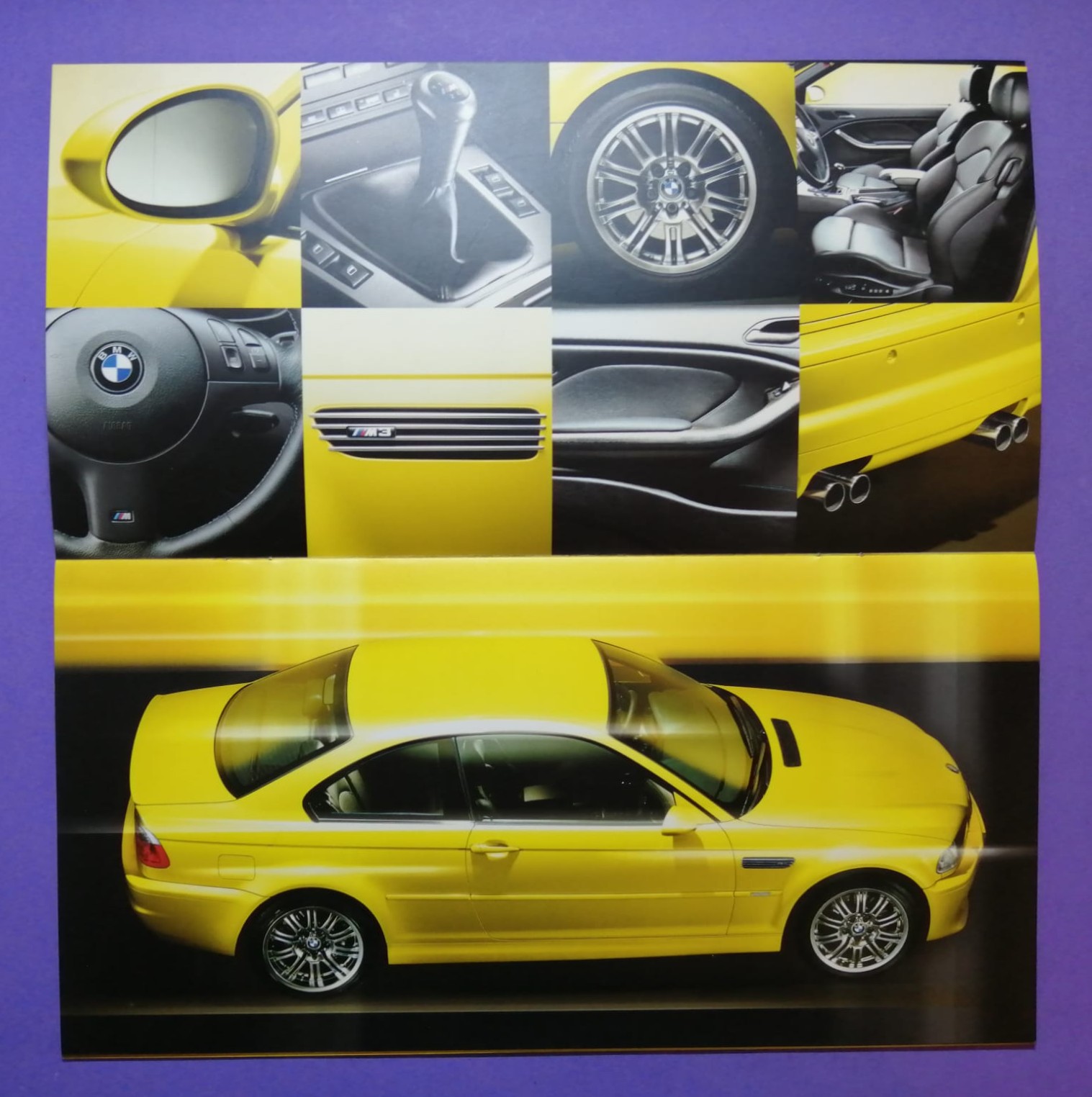 altes Original Autoprospekt, BMW M3 E46, aus dem Jahr 2000