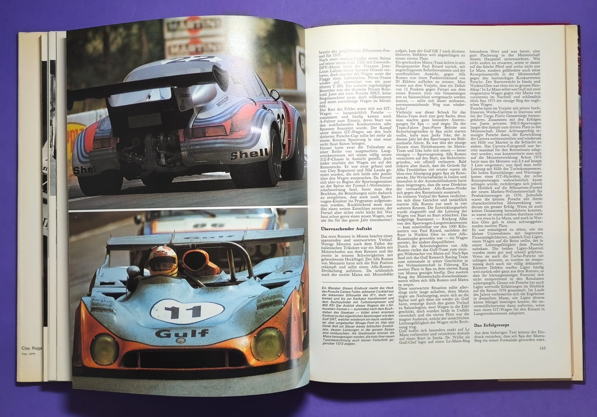 altes Buch, Auto Jahr 1974-1975, Nr. 22, Lancia Stratos, Renault R5, Audi Coupe Studie,.. Formel 1, LeMans, Rallye, Tourenwagen,.. BMW, Ford Zakspeed, Lotus, Niki Lauda Ferrari, Matra, Porsche,..