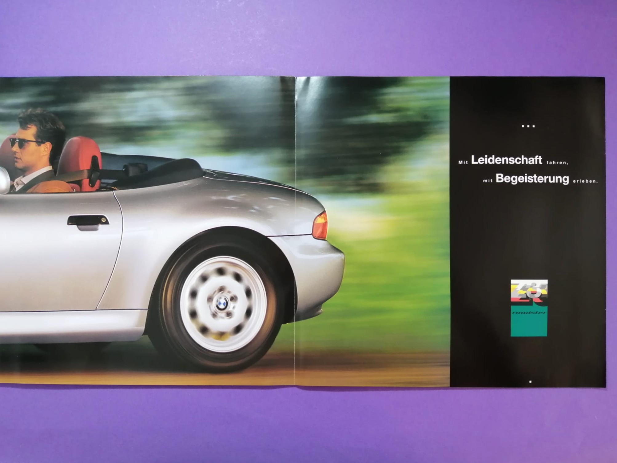 RARITÄT! altes großes Original Autoprospekt, BMW Z3 Roadster Cabrio, aus dem Jahr 1995, James Bond 007 Golden Eye, Pierce Brosnan