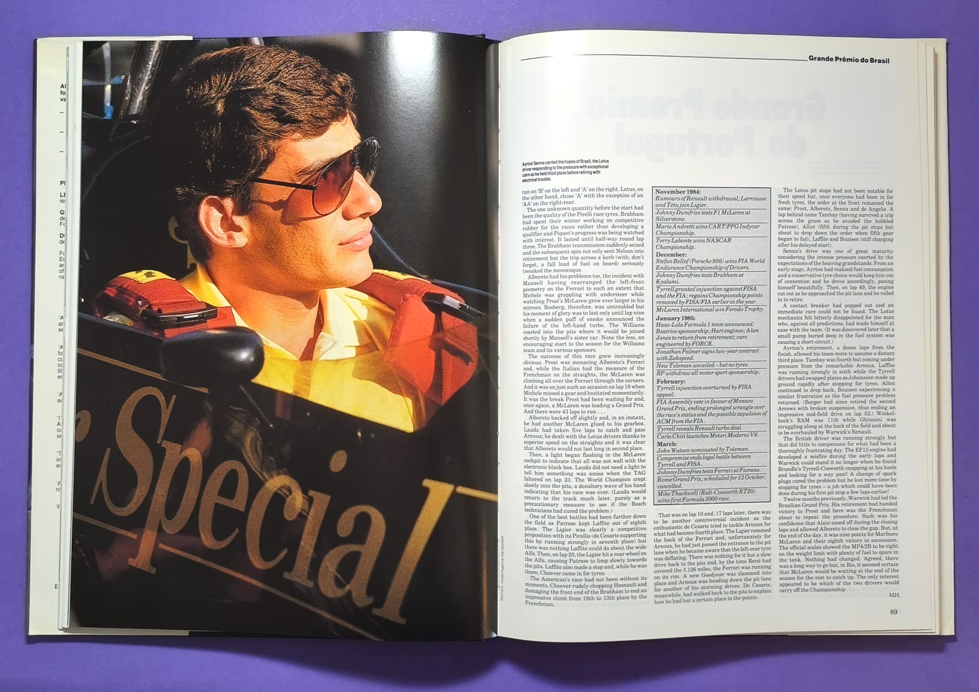 altes Buch, Autocourse 1985-86, Motorsport, Formel 1, Angelis, Bellof, Senna, Lauda, Mansell, Prost, Zakspeed,.. Martini Lancia, Sportwagen WM, Tourenwagen WM,.. ENGLISCH!