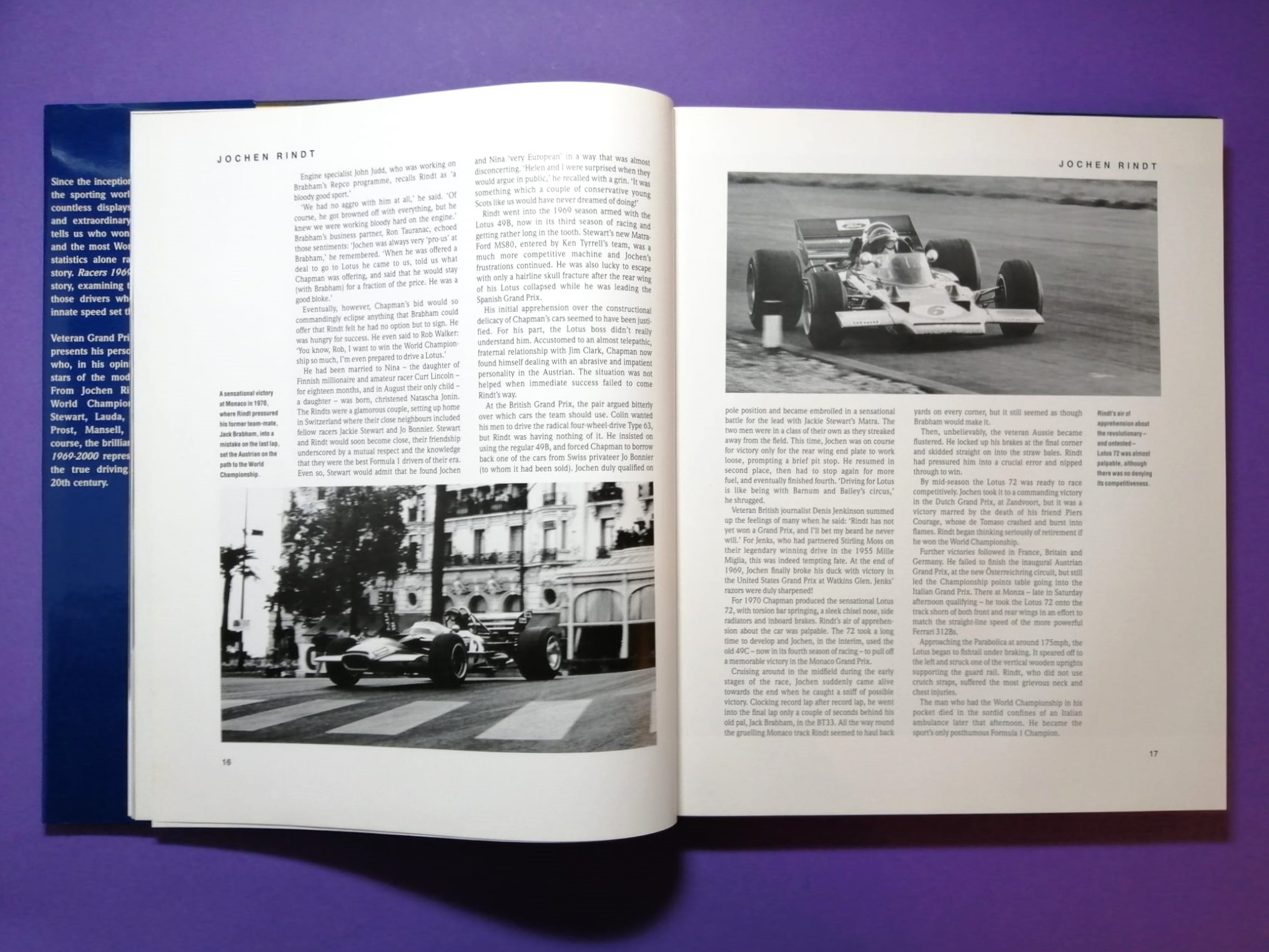 altes Buch, Racers 1969-2000, The Legends of Formula 1, Cevert, Rindt, Courage, Lauda, Hunt, Peterson, Pironi, Senna, Schumacher, Villeneuve,.. Englisch!