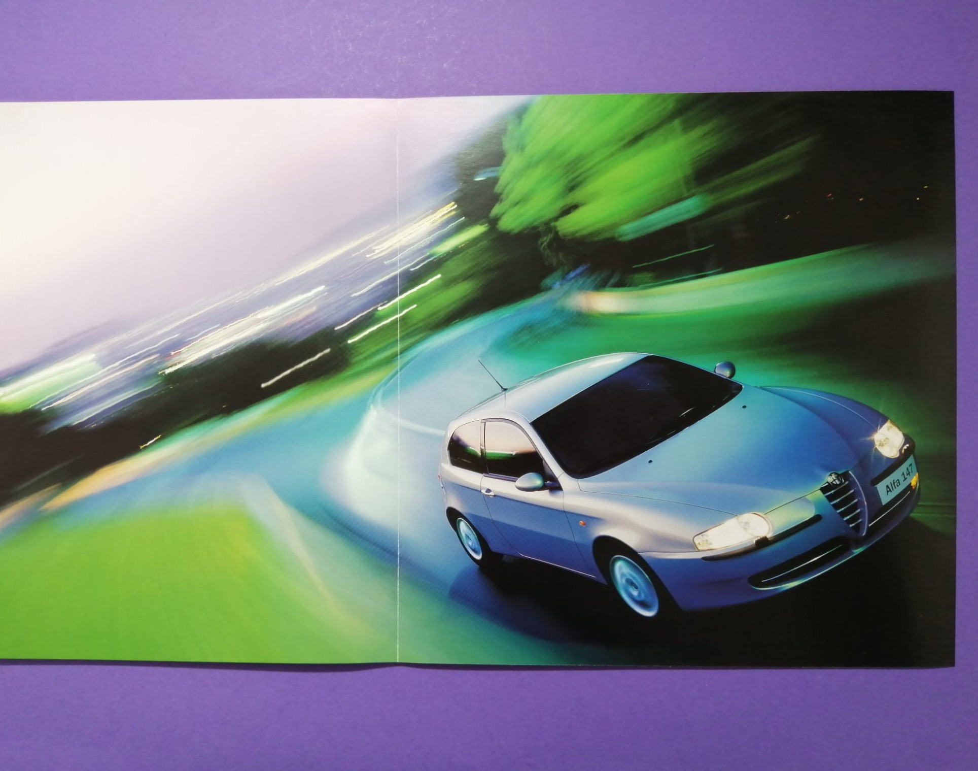 altes Original Autoprospekt, Alfa-Romeo 147, aus dem Jahr 2001, 2 teilig