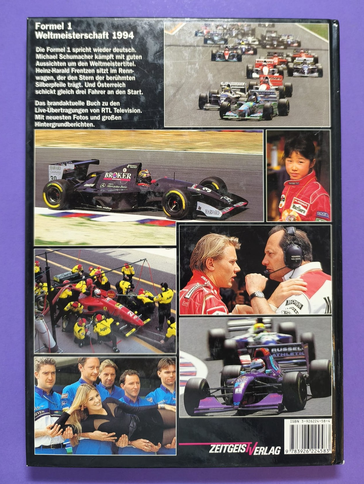altes Buch, GRAND PRIX 1994, Live Miterlebt, Formel 1, Ayrton Senna Williams, Michael Schumacher Benetton, Ratzenberger Simtek,..