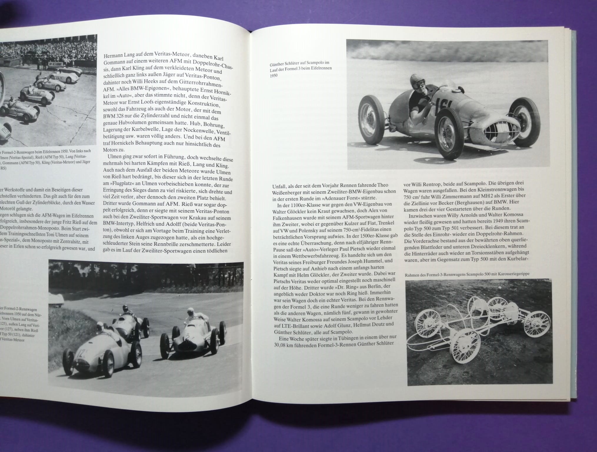 altes Buch, Motorsport in Deutschland 1945-1955, Formel 1.., Avus, Nürburgring, Hockenheim, Mercedes, Porsche, Veritas,... 286 Seiten