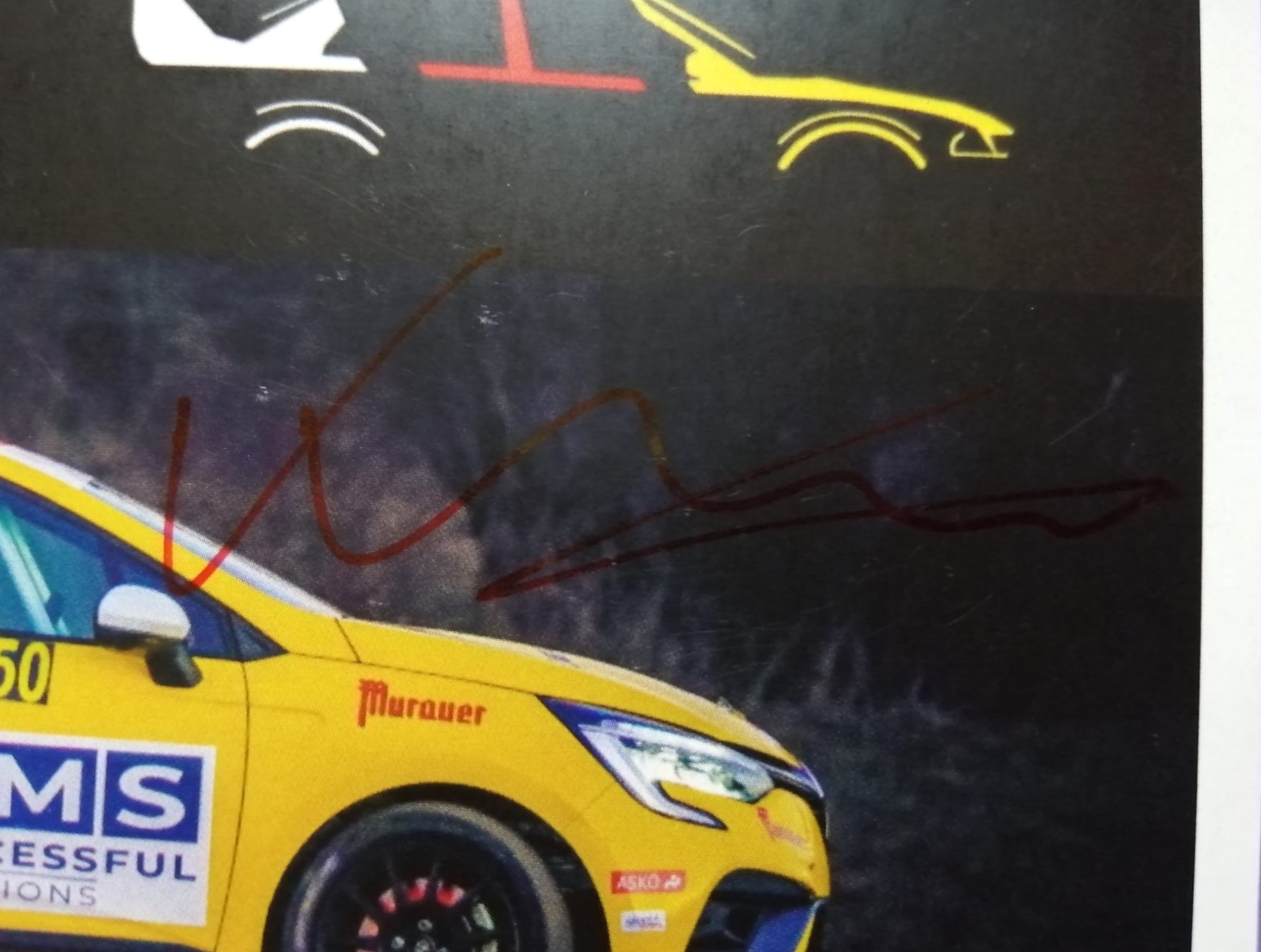 2 Original Autogramme, Alfred Kramer Junior, Jeannette A. Kvick, Renault Clio, Rallye Österreich, 11x15cm