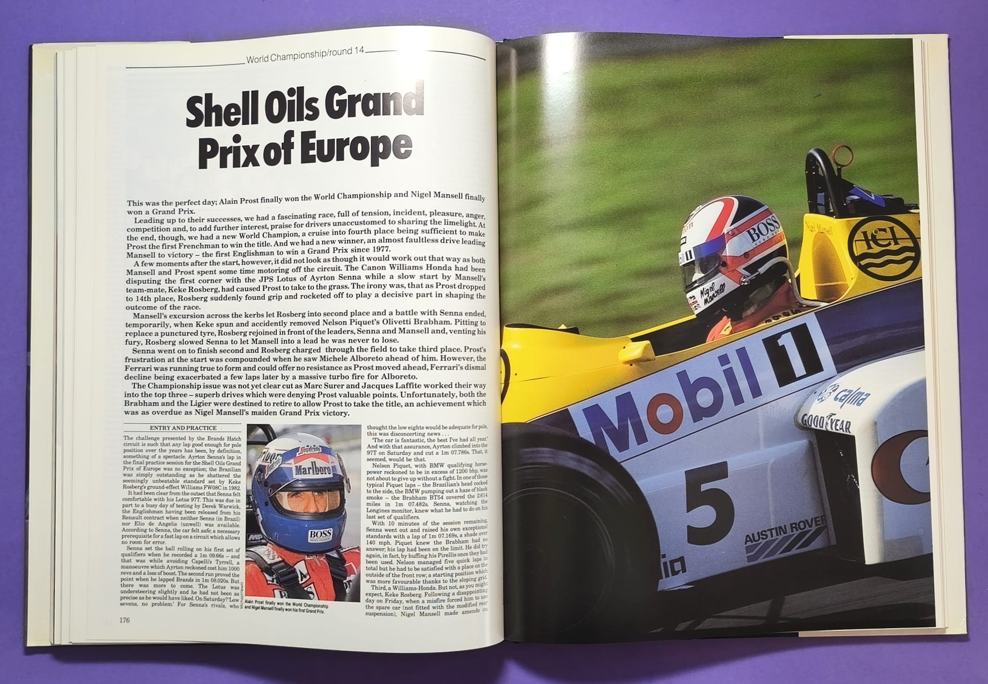 altes Buch, Autocourse 1985-86, Motorsport, Formel 1, Angelis, Bellof, Senna, Lauda, Mansell, Prost, Zakspeed,.. Martini Lancia, Sportwagen WM, Tourenwagen WM,.. ENGLISCH!