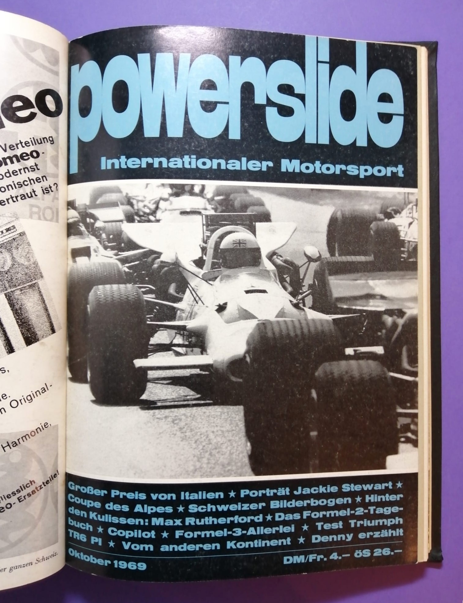alte Powerslide 1969 Zeitschriften Magazine gebunden als Buch, 12 Hefte, Formel 1, Jochen Rindt, Siffert, Porsche, Motorsport,..