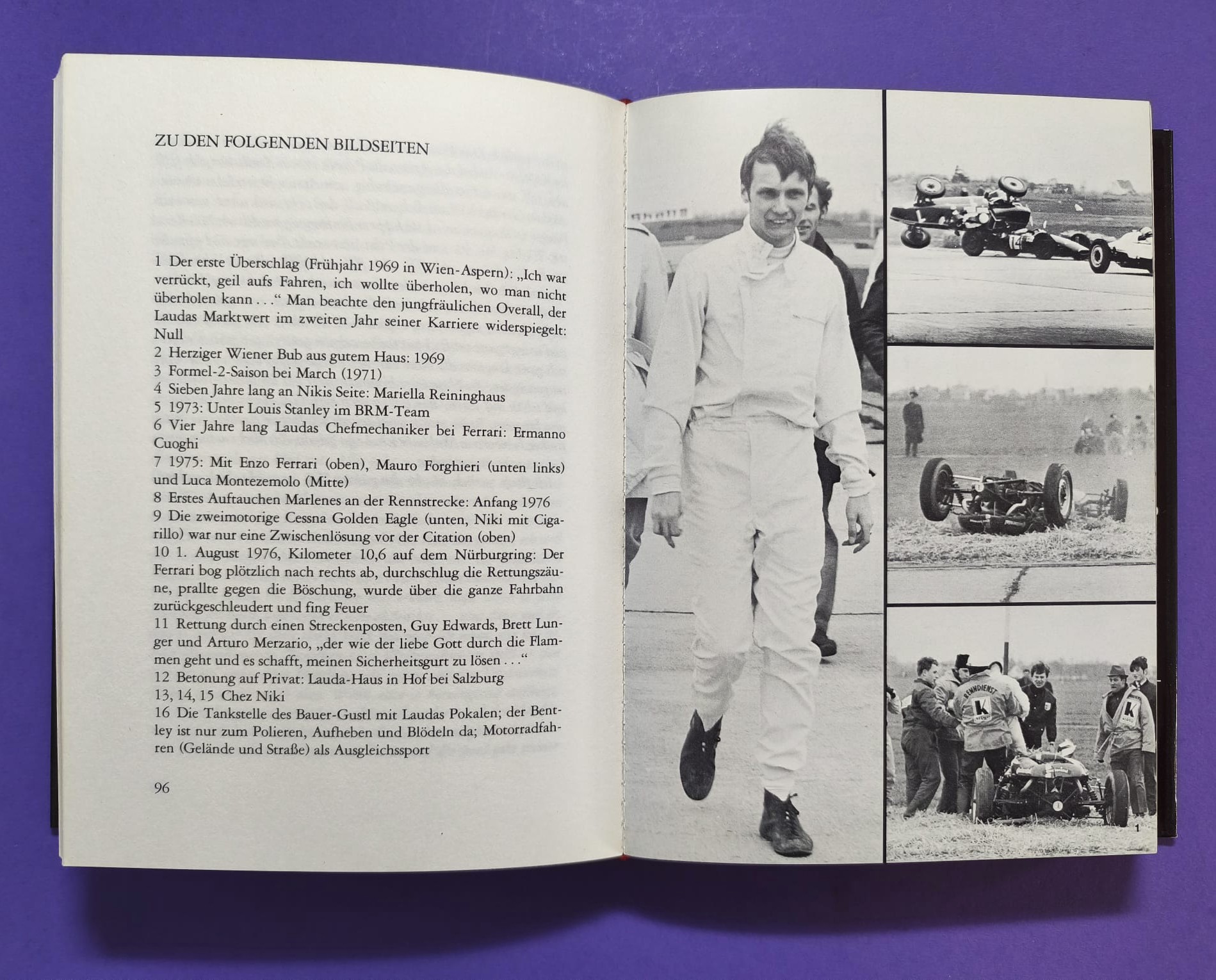 altes Buch, Niki Lauda Protokoll, Meine Jahre mit Ferrari, Formel 1 Grand Prix Weltmeister