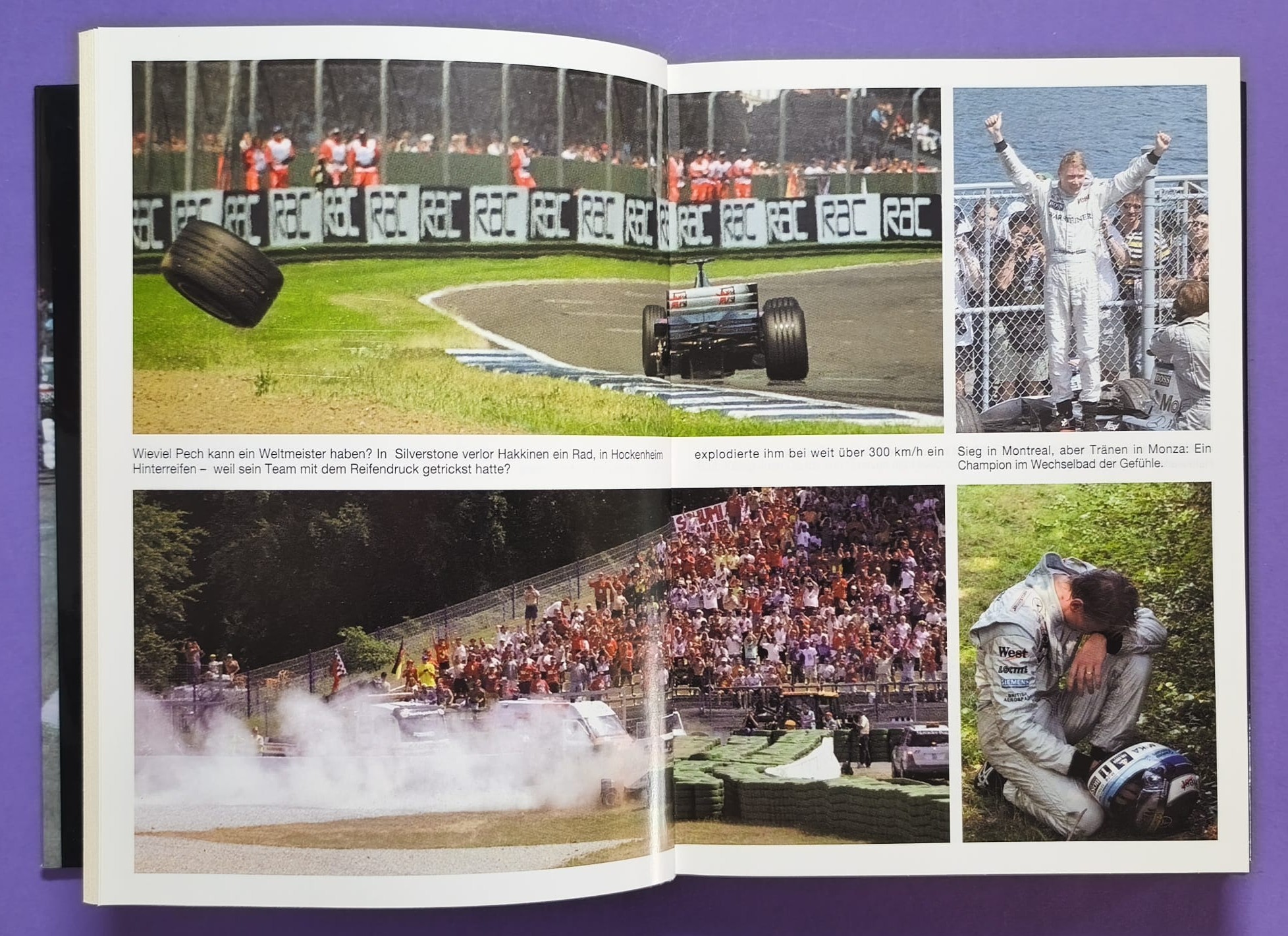 altes Buch Grand Prix Story 1999 Heinz Prüller, Formel 1 Jahrbuch, Weltmeister Mika Häkkinen - McLaren Mercedes