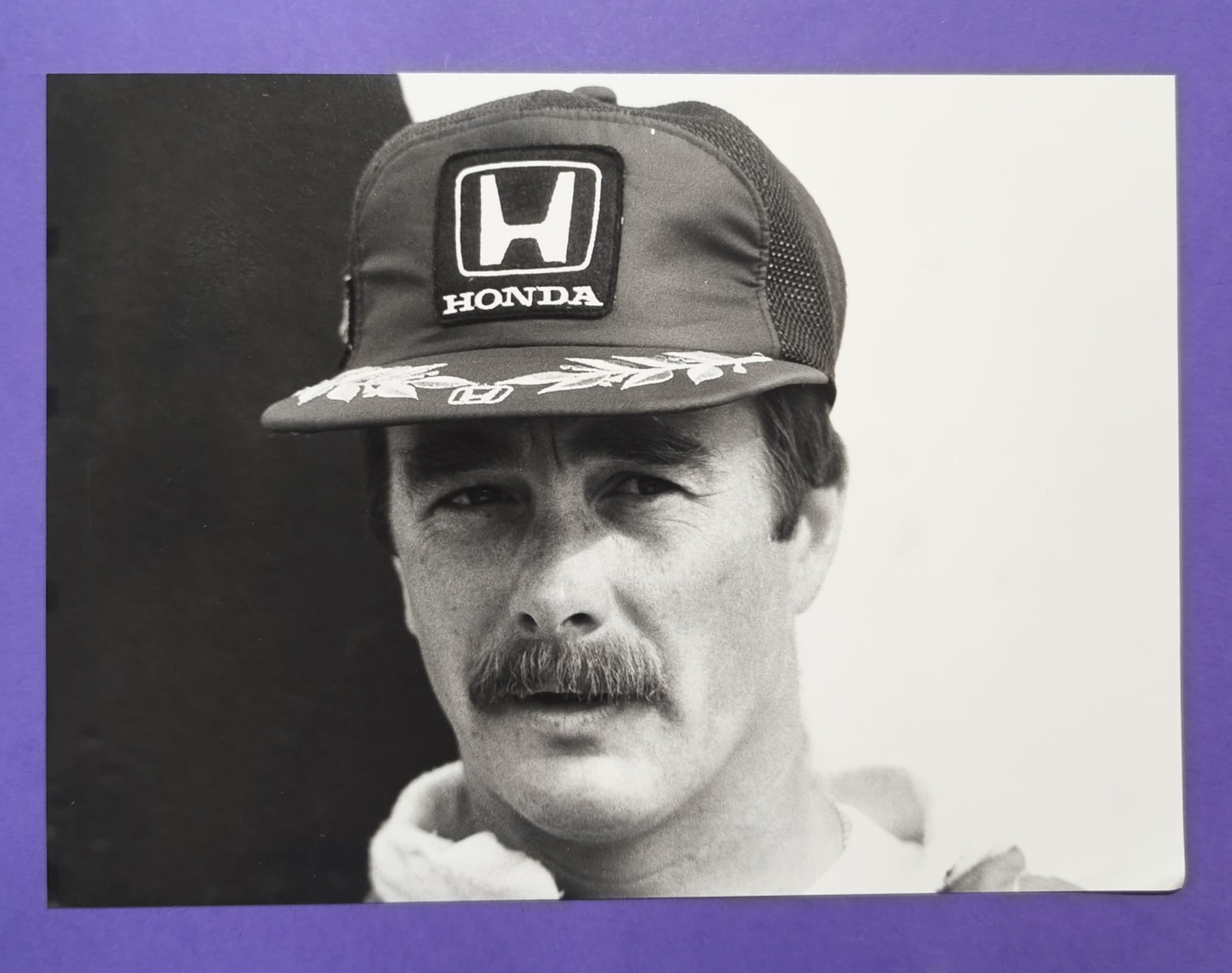 altes Pressefoto, Nigel Mansell, Williams Honda, Formel 1 Grand Prix Großbritannien Silverstone 1987, 16x21cm