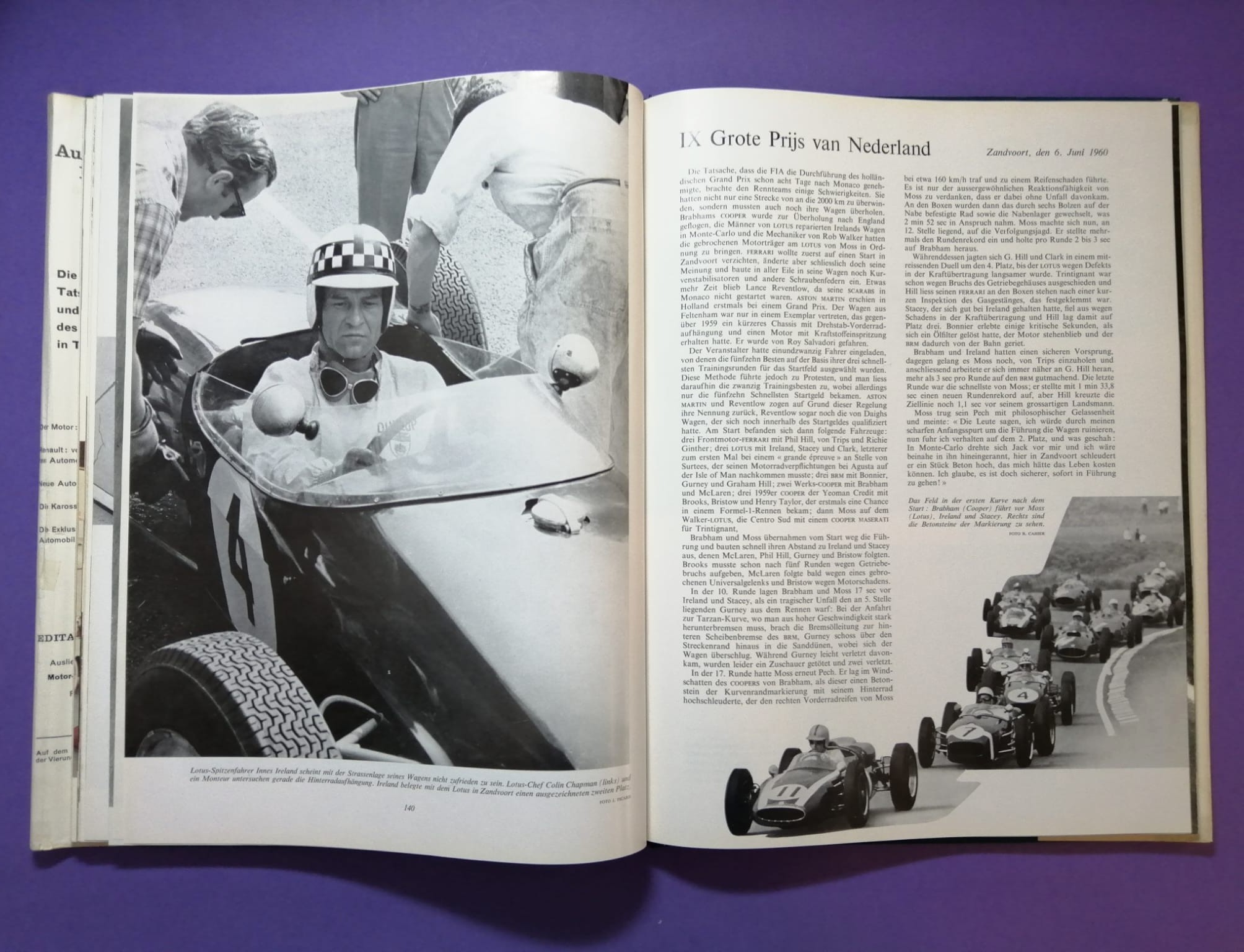 RARITÄT! sehr altes Buch, Auto Jahr 1960-1961 Nr.8, Alfa, Fiat 600, Ferrari Tipo 850,.. Formel 1, LeMans,.. Jack Brabham, John Surtess,..