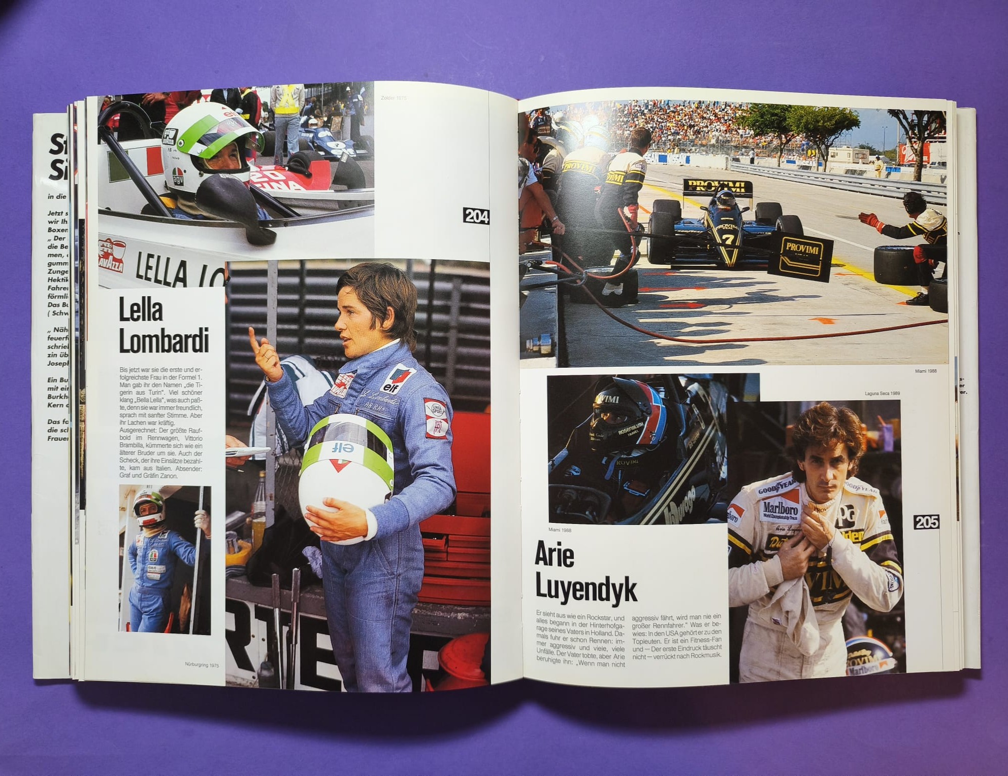 altes dickes großes TOP Buch 180 Rennfahrer, Formel 1, 3, Indy, Nascar, Lauda, Berger, Gartner, Senna,.. 381 Seiten