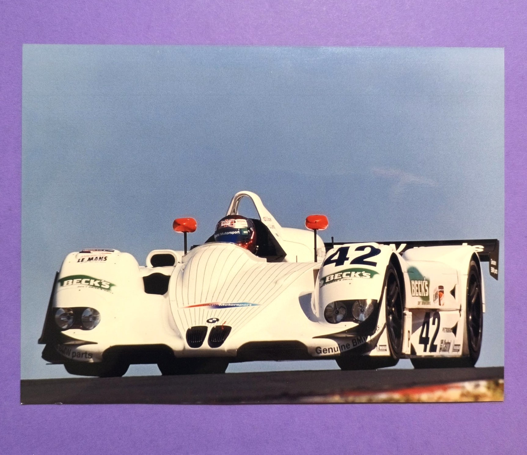 altes Presse Werksfoto, Steve Soper, BMW V12 LMR, American LeMans Series 1999, 18x24cm