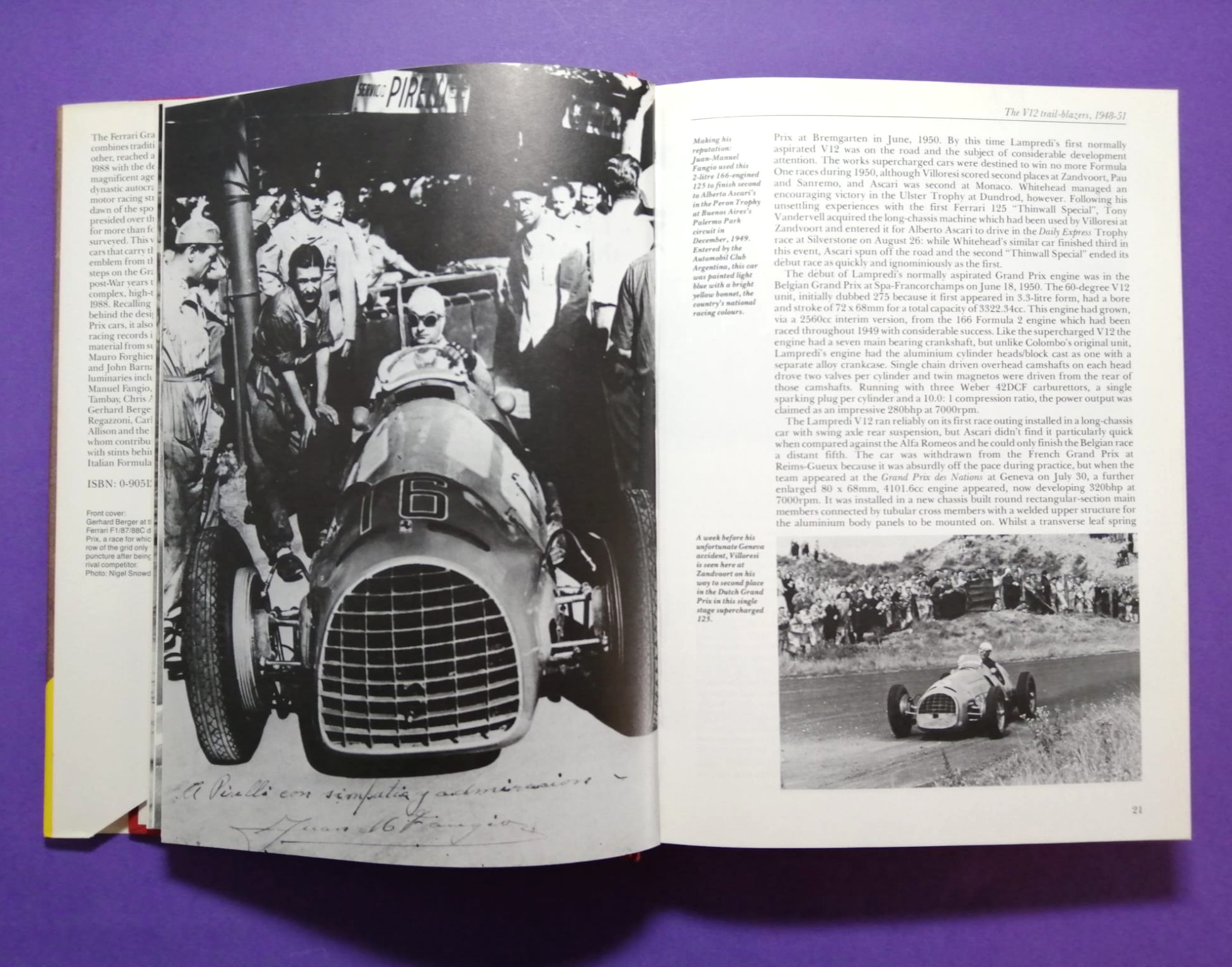 altes Buch, Ferrari, The Grand Prix Cars, 1948-1988, Formel 1, 352 Seiten, Englisch!