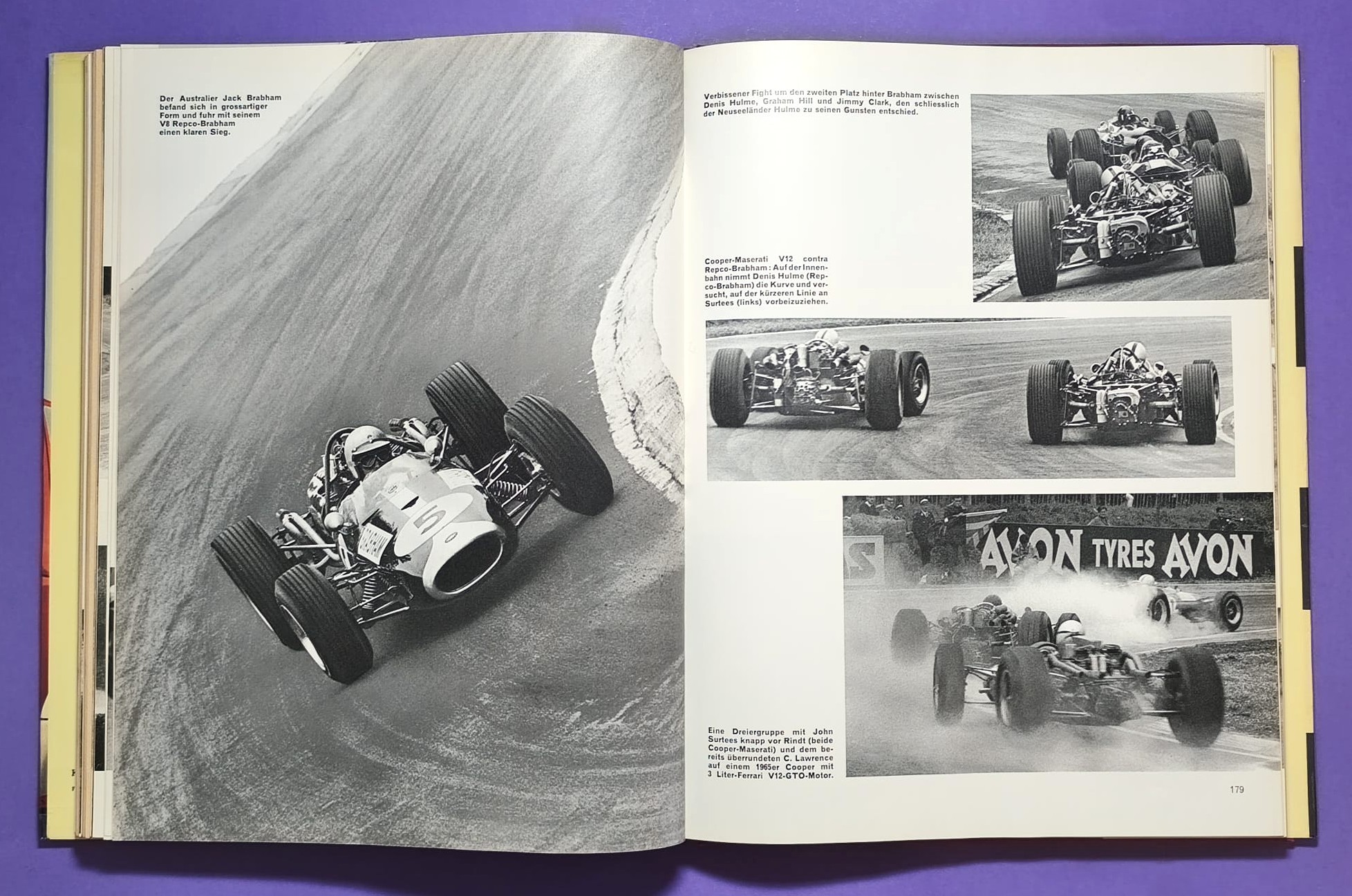 altes Buch, Auto Jahr 1966-1967, Nr. 14, Ferrari, Ford GT40, Porsche, Lamborghini Miura,.. Formel 1, LeMans, Rallye, Mille Miglia,.. Jochen Rindt, Brabham, Clark, Hill,.. 